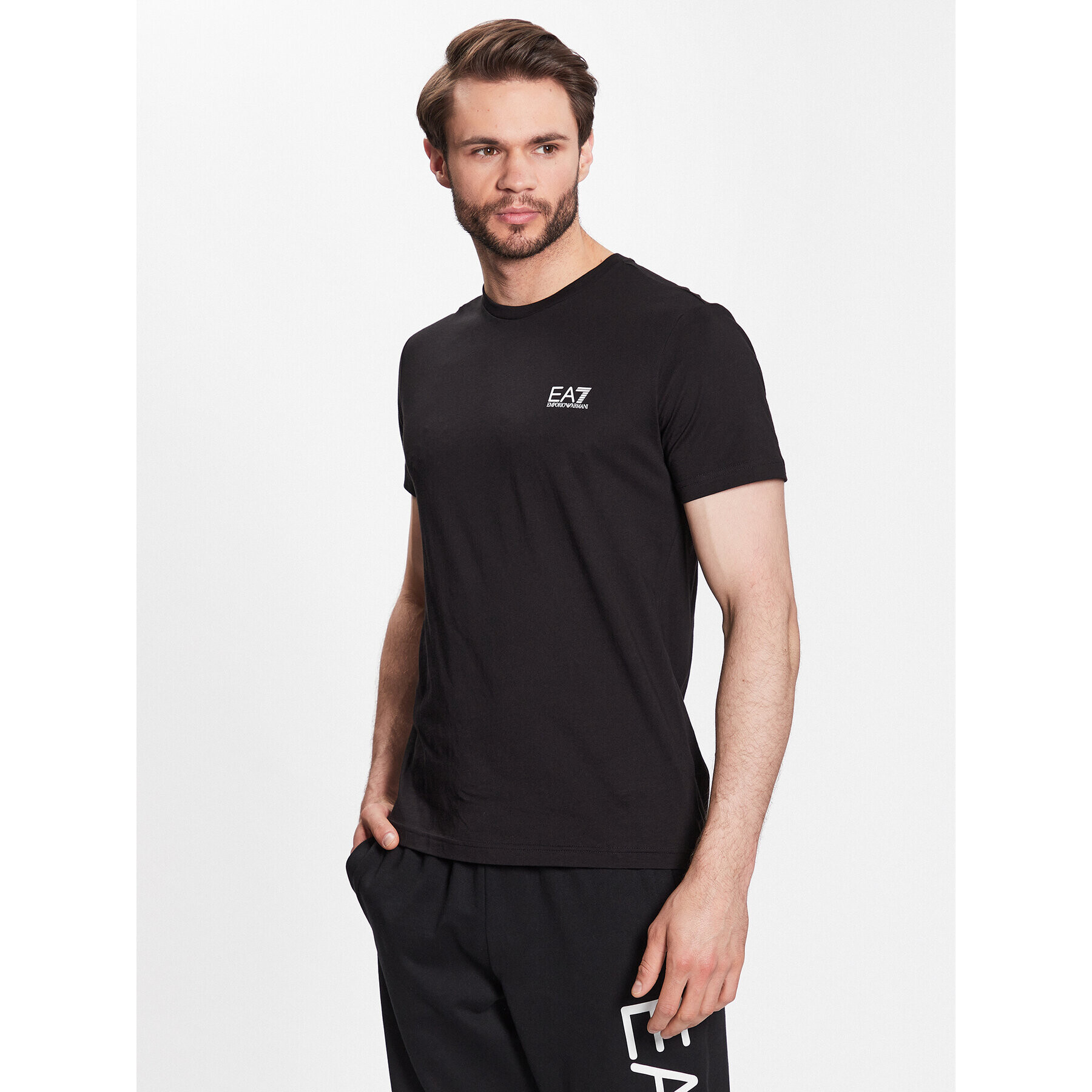 EA7 Emporio Armani Тишърт 8NPT51 PJM9Z 1200 Черен Regular Fit - Pepit.bg