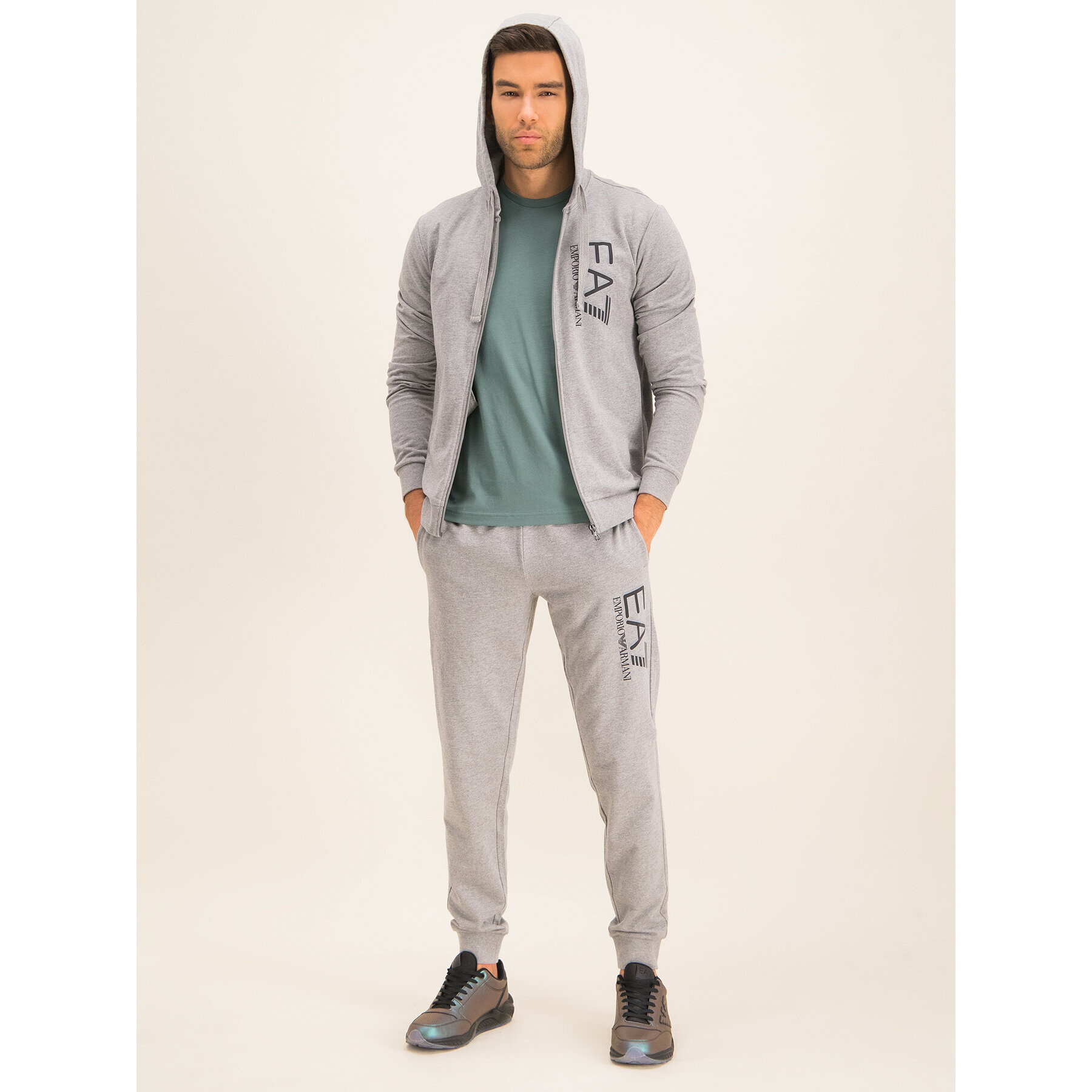 EA7 Emporio Armani Тишърт 8NPT51 PJM9Z 1858 Зелен Regular Fit - Pepit.bg