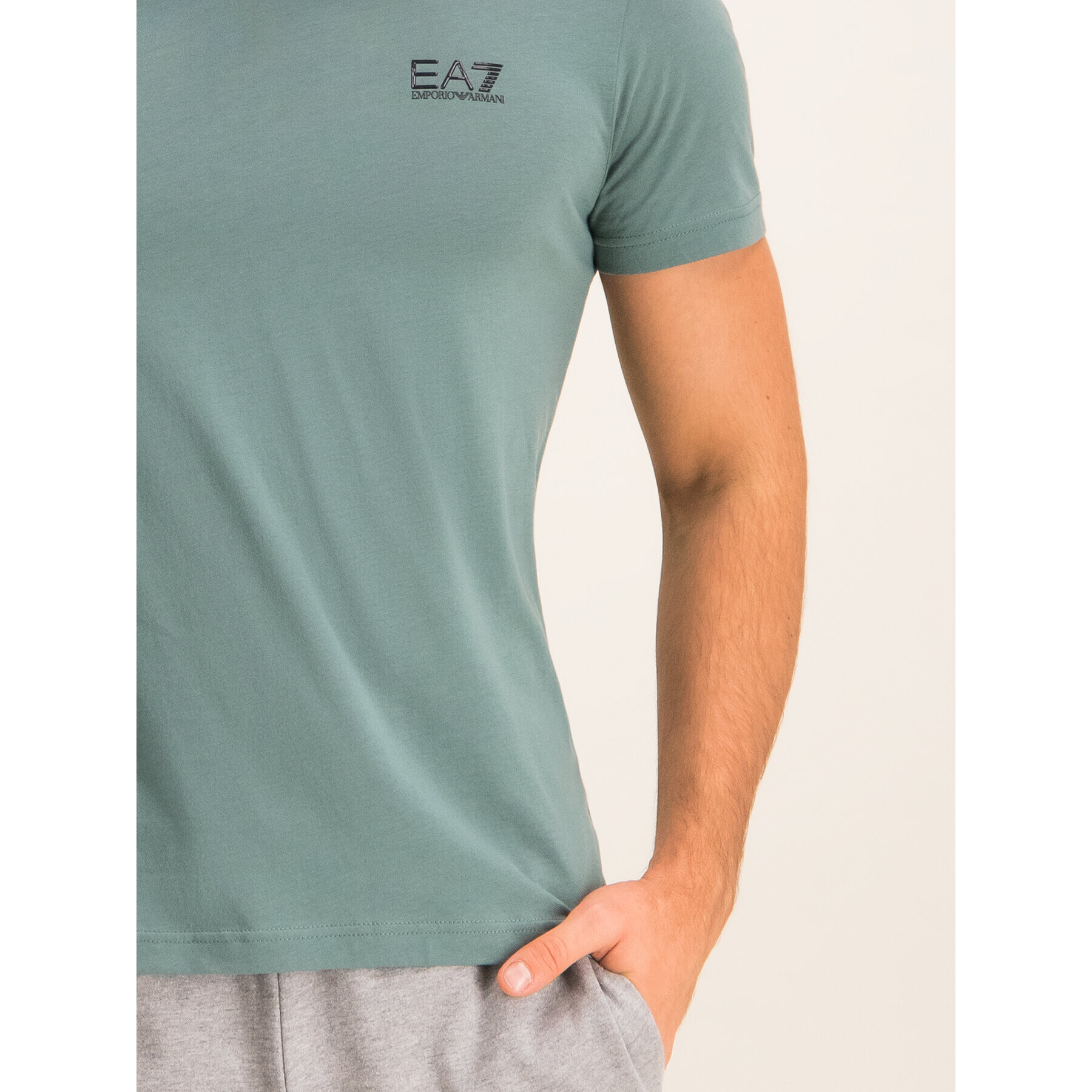 EA7 Emporio Armani Тишърт 8NPT51 PJM9Z 1858 Зелен Regular Fit - Pepit.bg