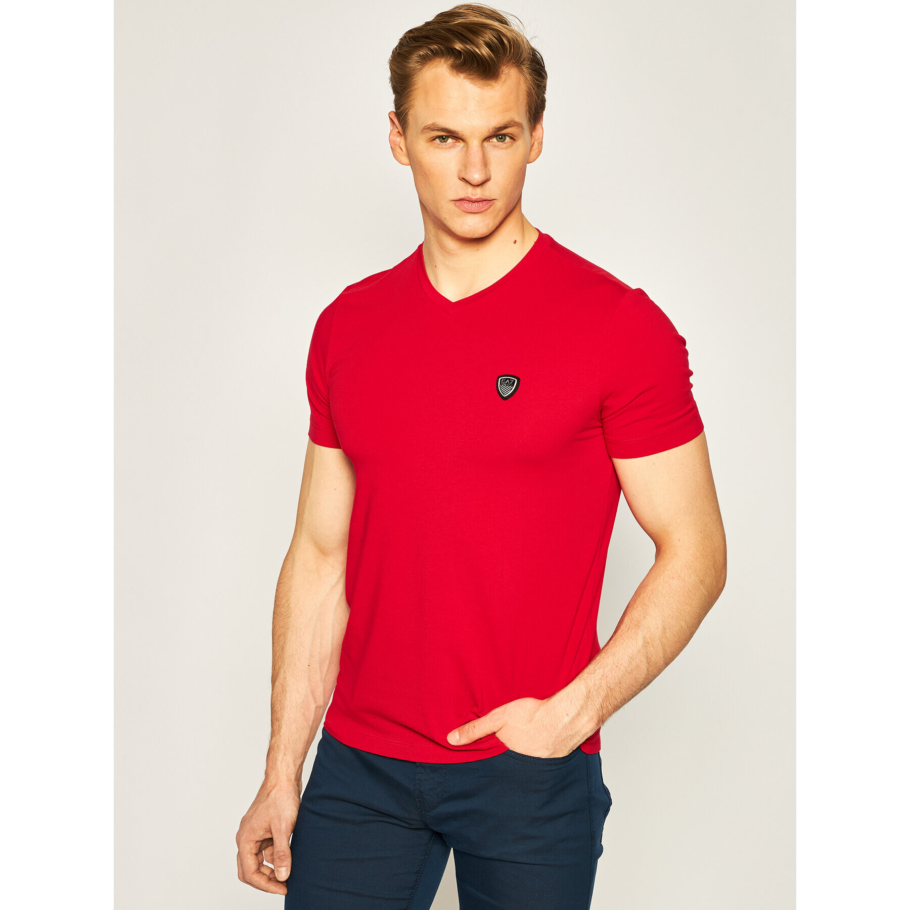 EA7 Emporio Armani Тишърт 8NPTL8 PJ03Z 1450 Червен Slim Fit - Pepit.bg