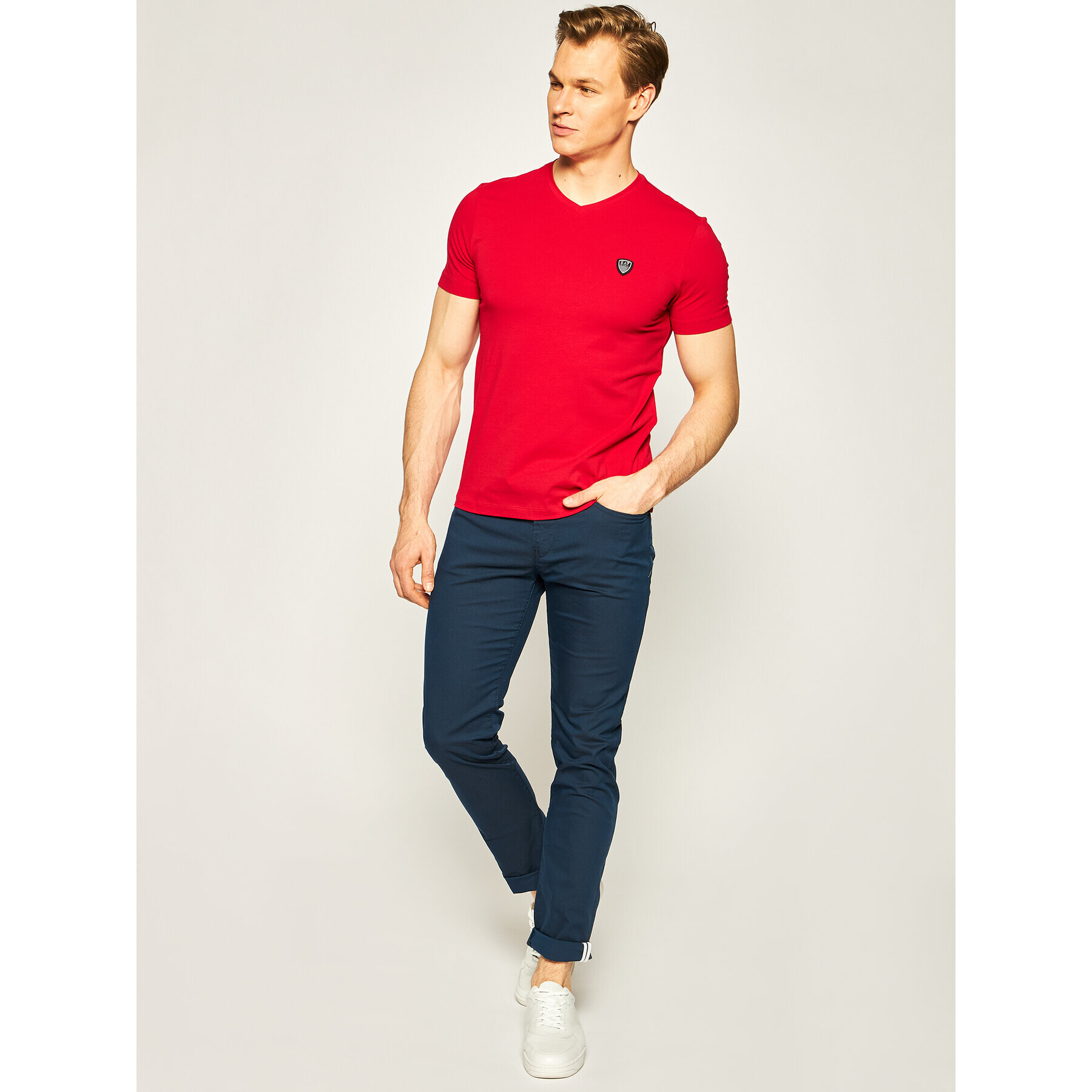 EA7 Emporio Armani Тишърт 8NPTL8 PJ03Z 1450 Червен Slim Fit - Pepit.bg