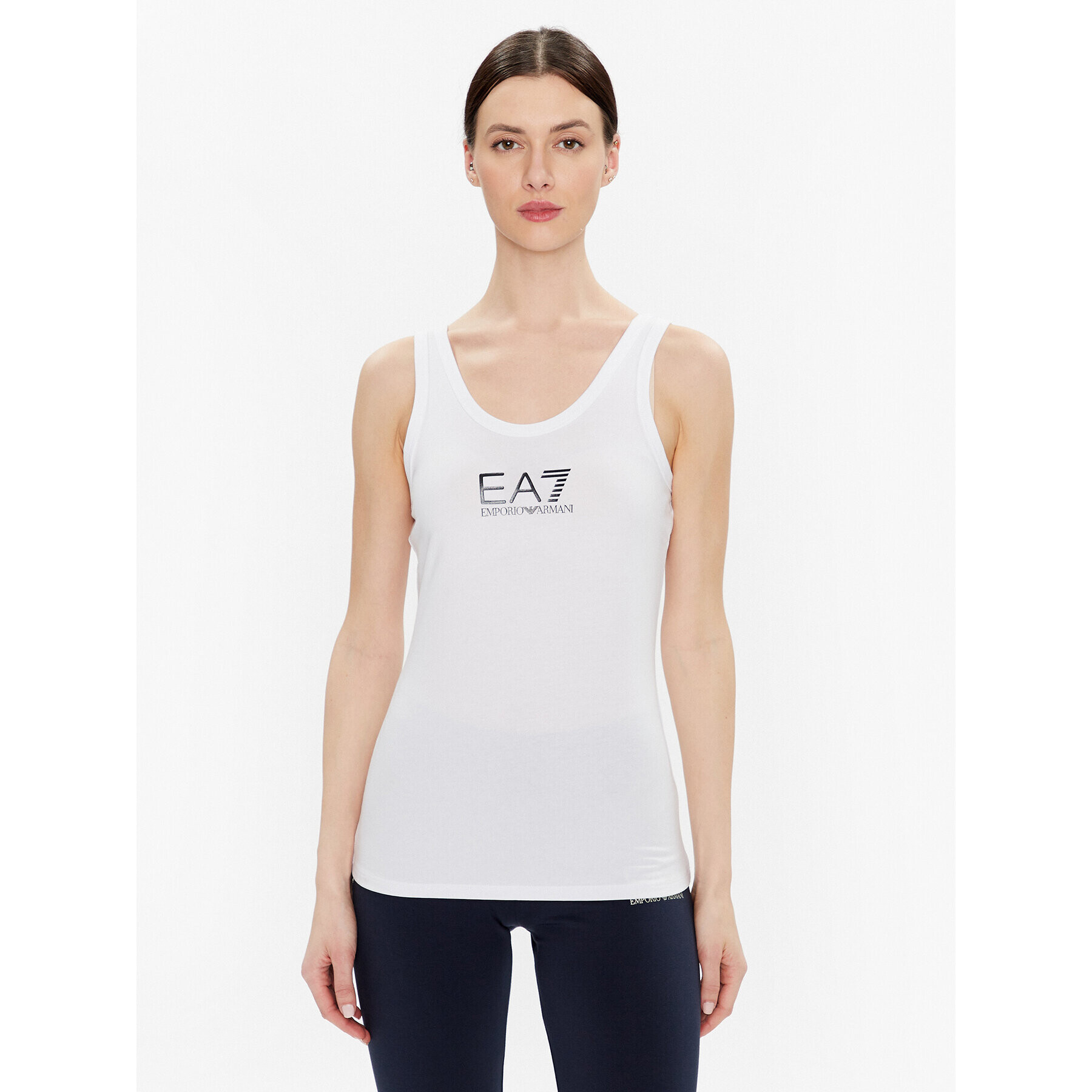 EA7 Emporio Armani топ 3RTH04 TJFKZ 0102 Бял Regular Fit - Pepit.bg