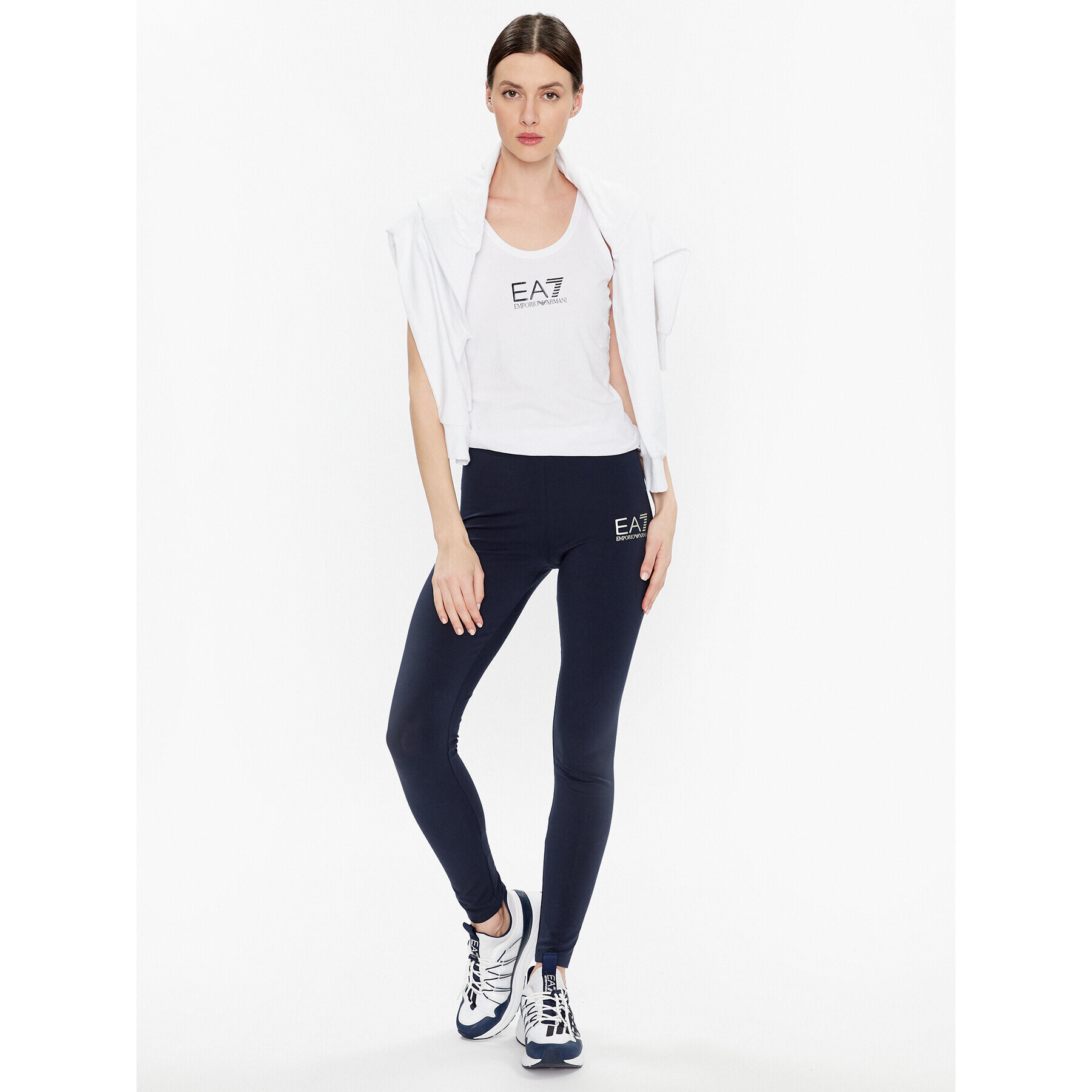 EA7 Emporio Armani топ 3RTH04 TJFKZ 0102 Бял Regular Fit - Pepit.bg
