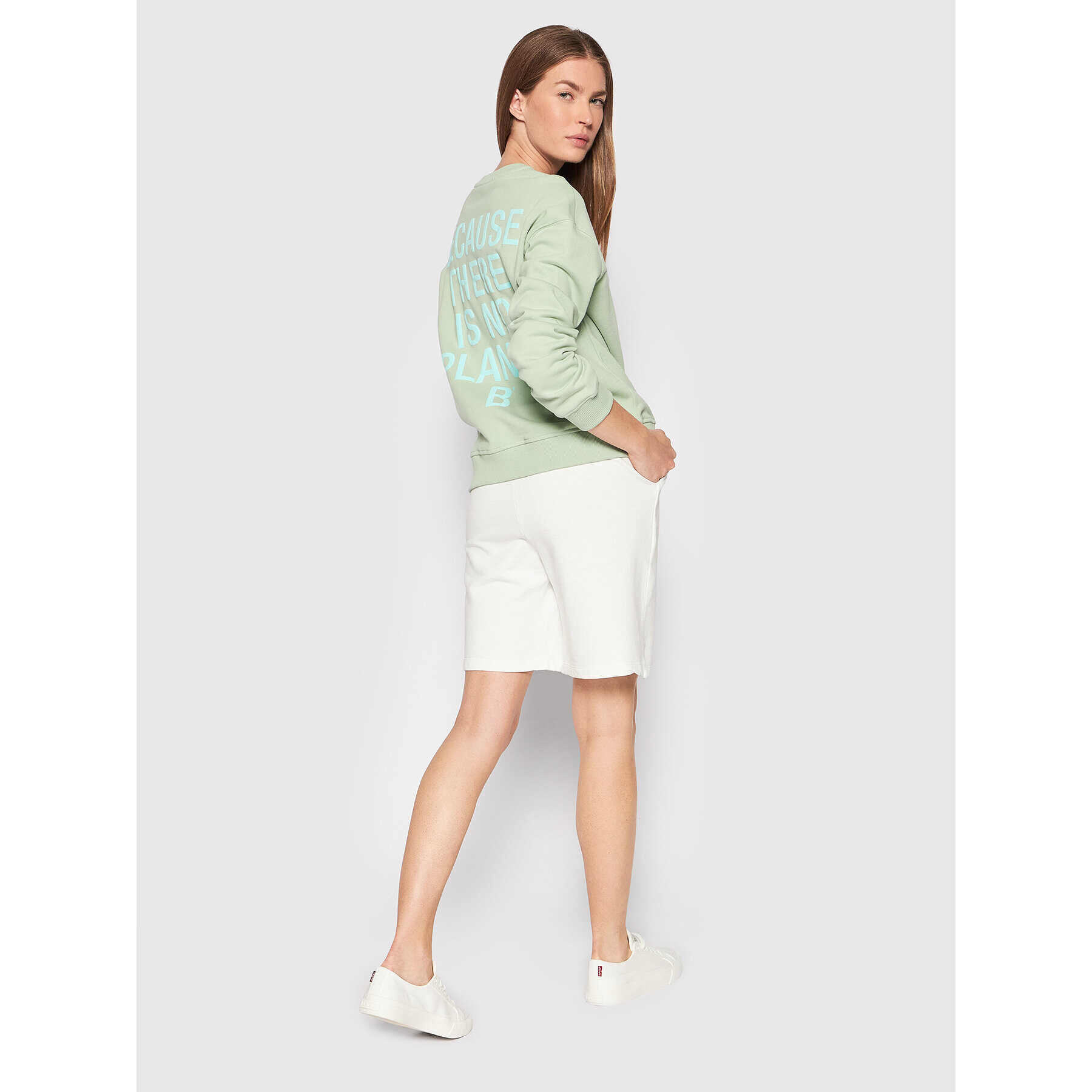 Ecoalf Суитшърт Back B Because GASTBACKB8142WS22 Зелен Regular Fit - Pepit.bg