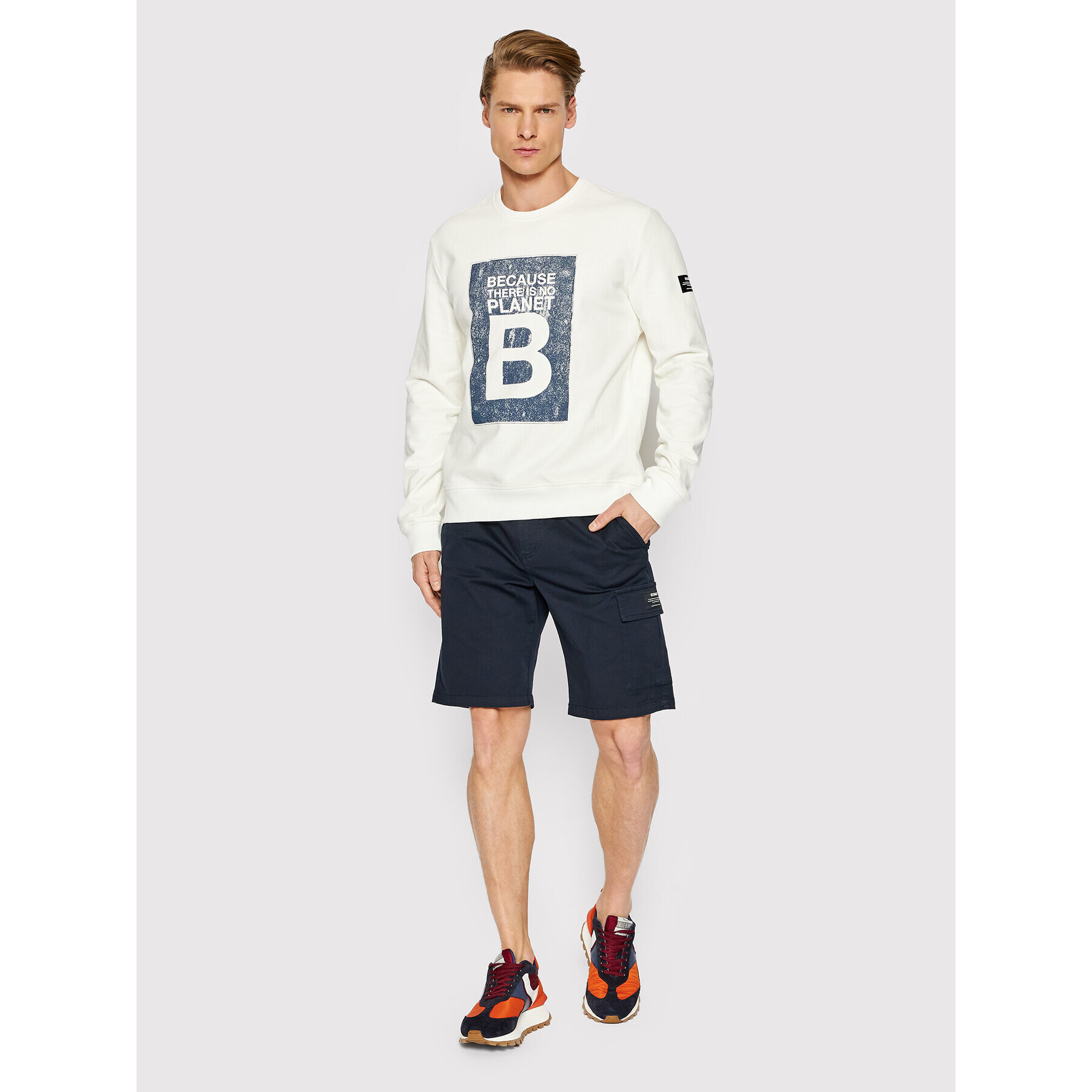 Ecoalf Суитшърт Becar GASTBECAR8001MS22 Екрю Regular Fit - Pepit.bg