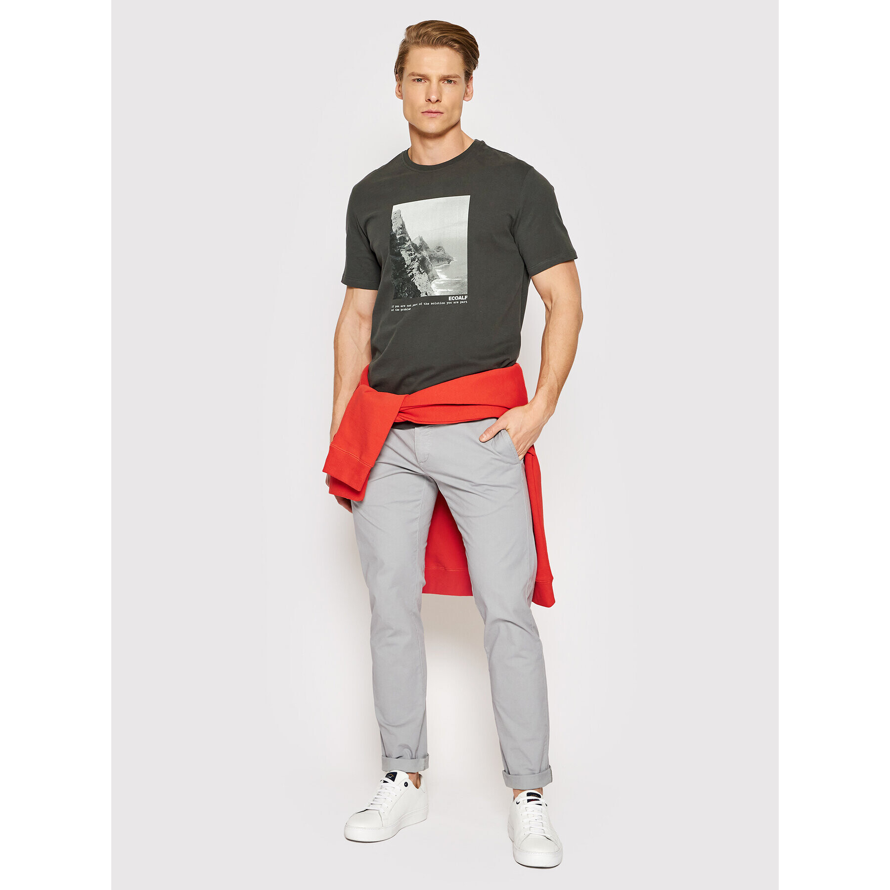Ecoalf Тишърт Arrecife GATSARREC8031MS22 Сив Regular Fit - Pepit.bg