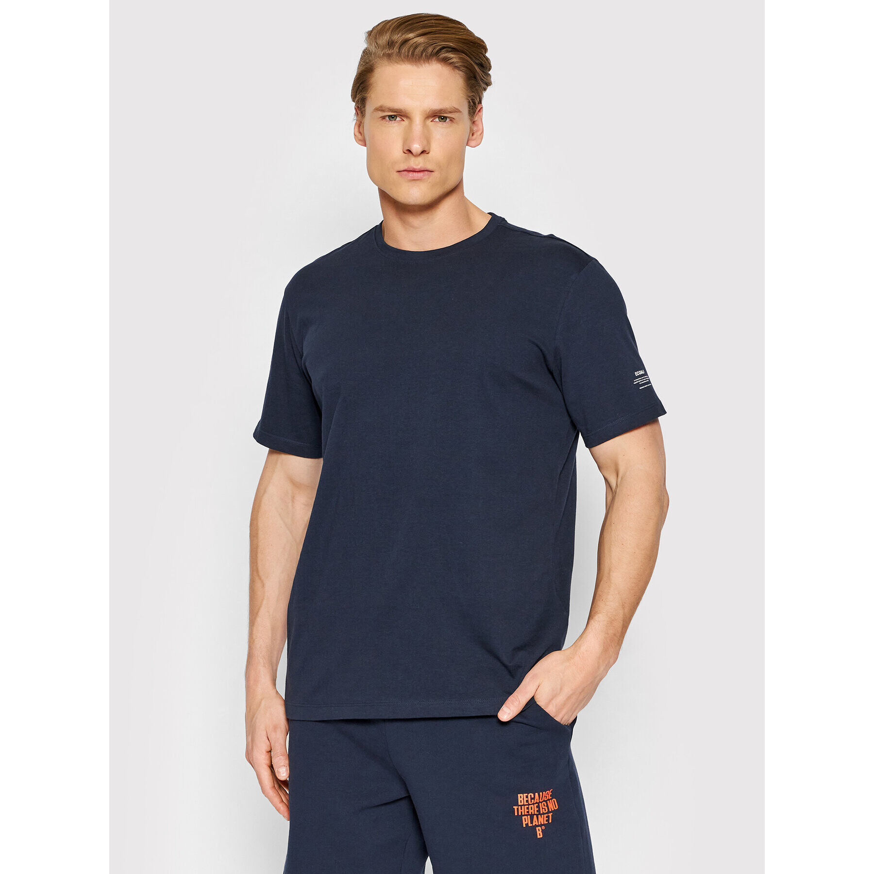 Ecoalf Тишърт Sustan GATSSUSTA8034MS22 Тъмносин Regular Fit - Pepit.bg