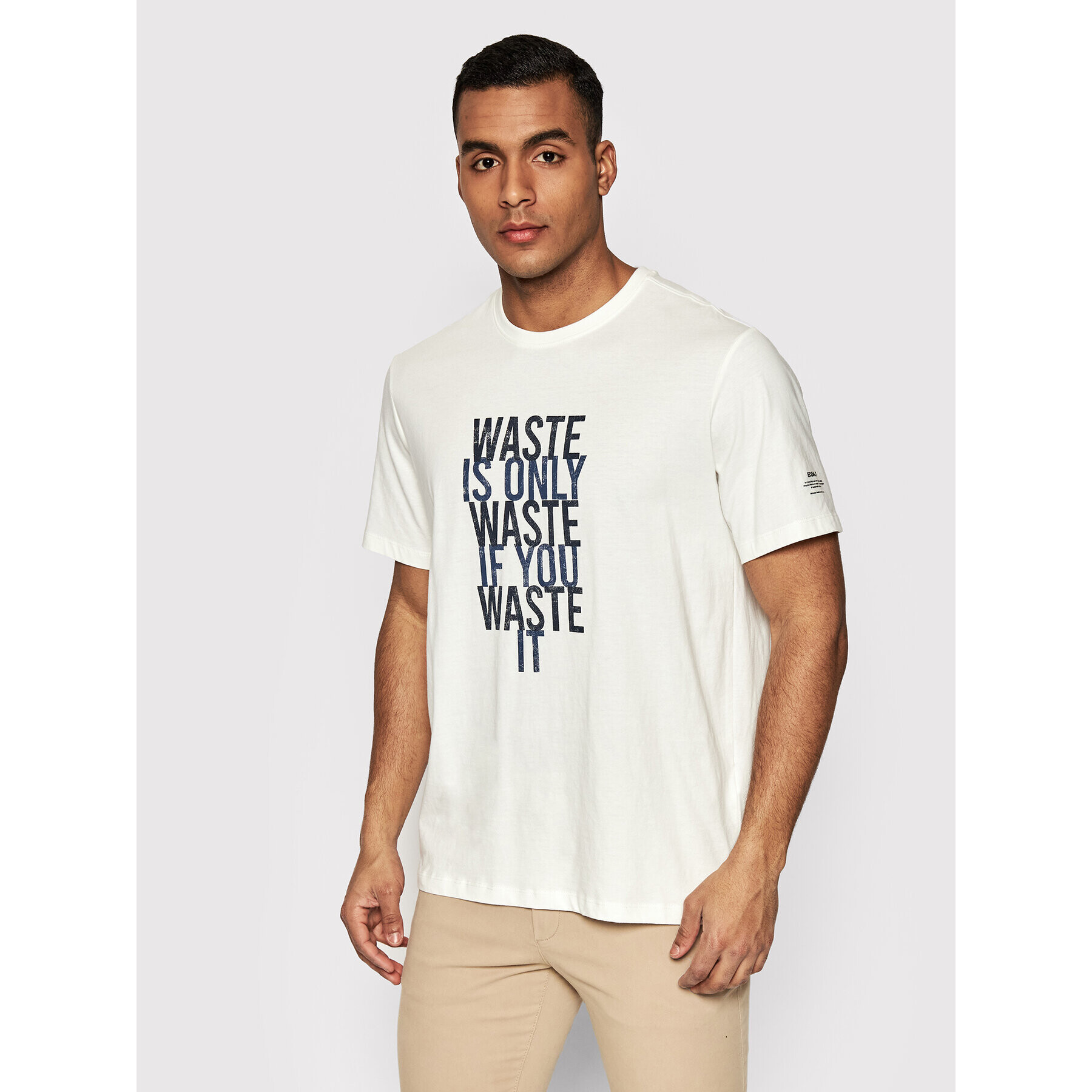 Ecoalf Тишърт Westi GATSWESTI8034MS22 Бял Regular Fit - Pepit.bg