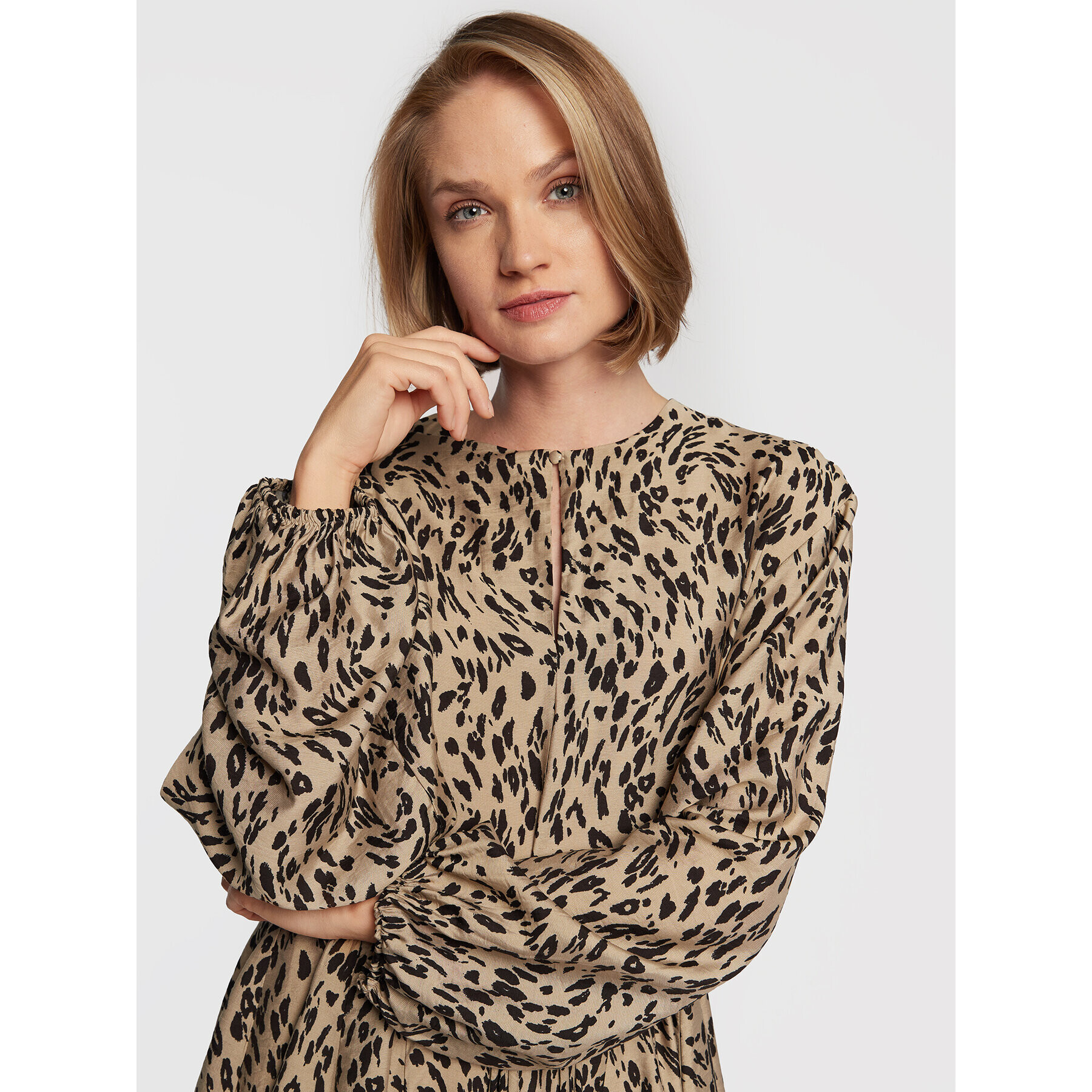 Edited Ежедневна рокля Jeanette EDT5973002000002 Бежов Regular Fit - Pepit.bg
