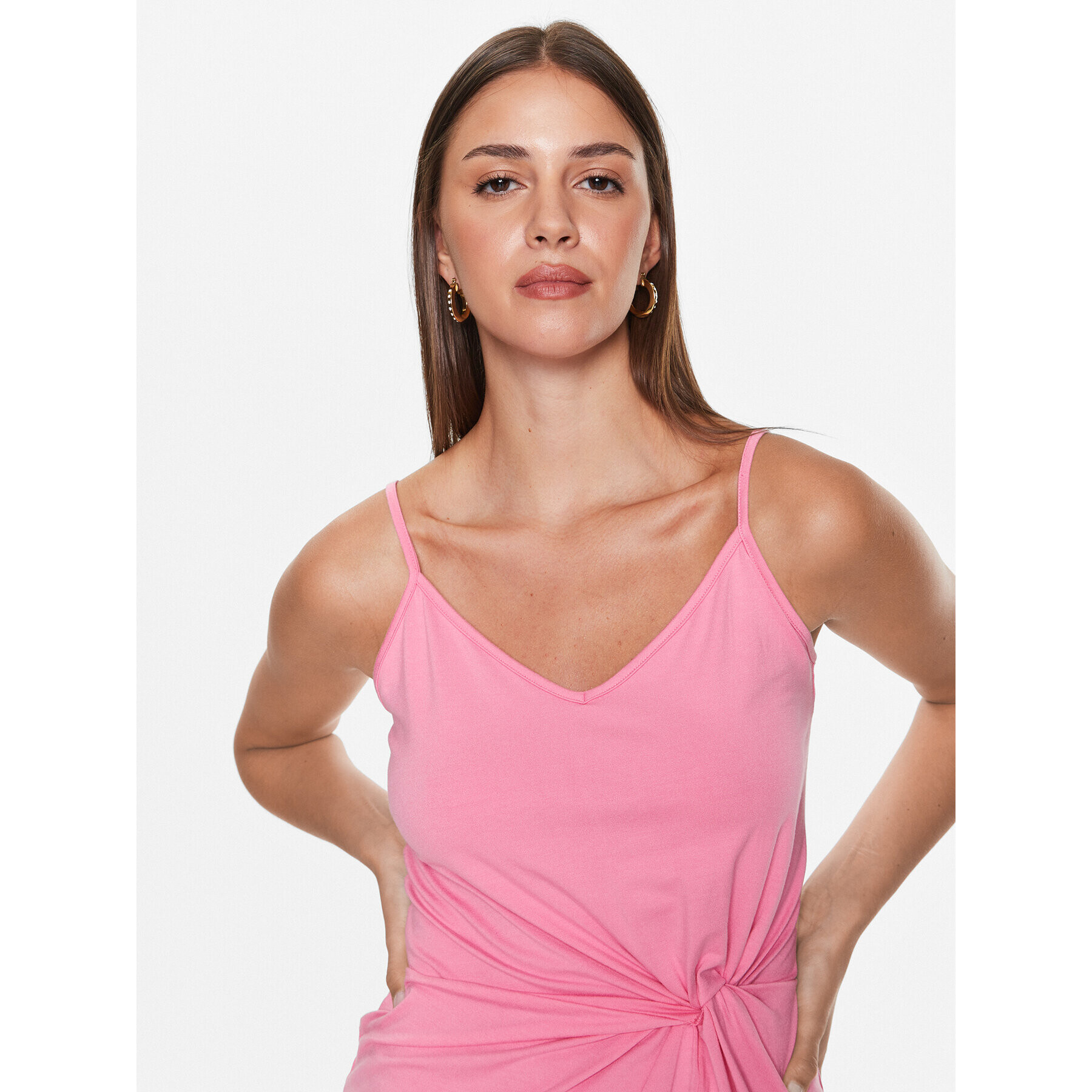 Edited Лятна рокля EDT6914002 Розов Fitted Fit - Pepit.bg