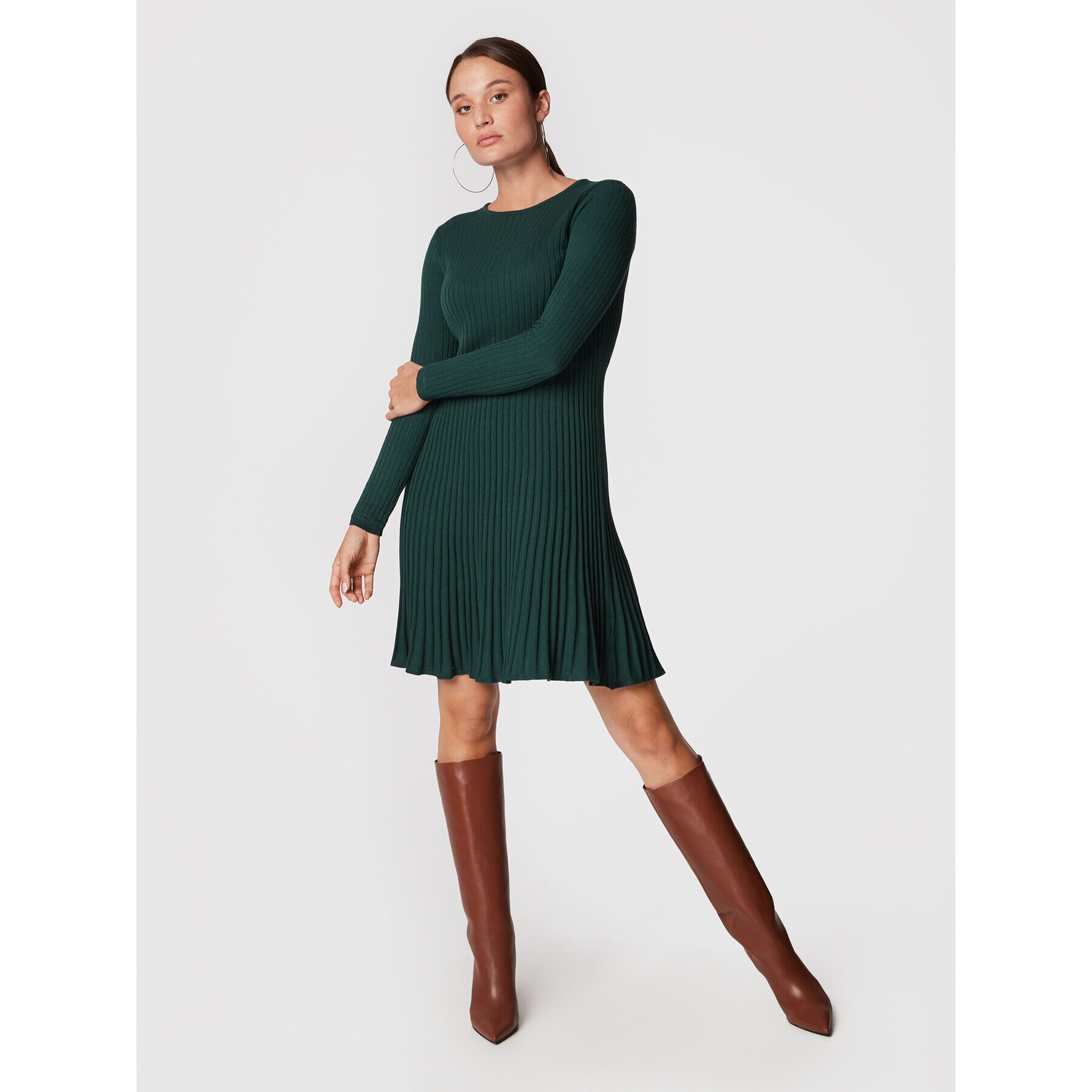 Edited Плетена рокля Katrin EDT2921008000003 Зелен Regular Fit - Pepit.bg