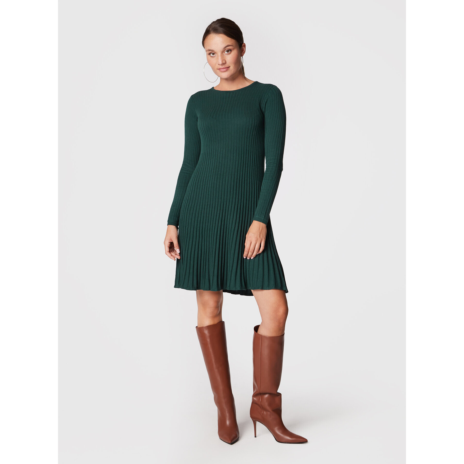 Edited Плетена рокля Katrin EDT2921008000003 Зелен Regular Fit - Pepit.bg