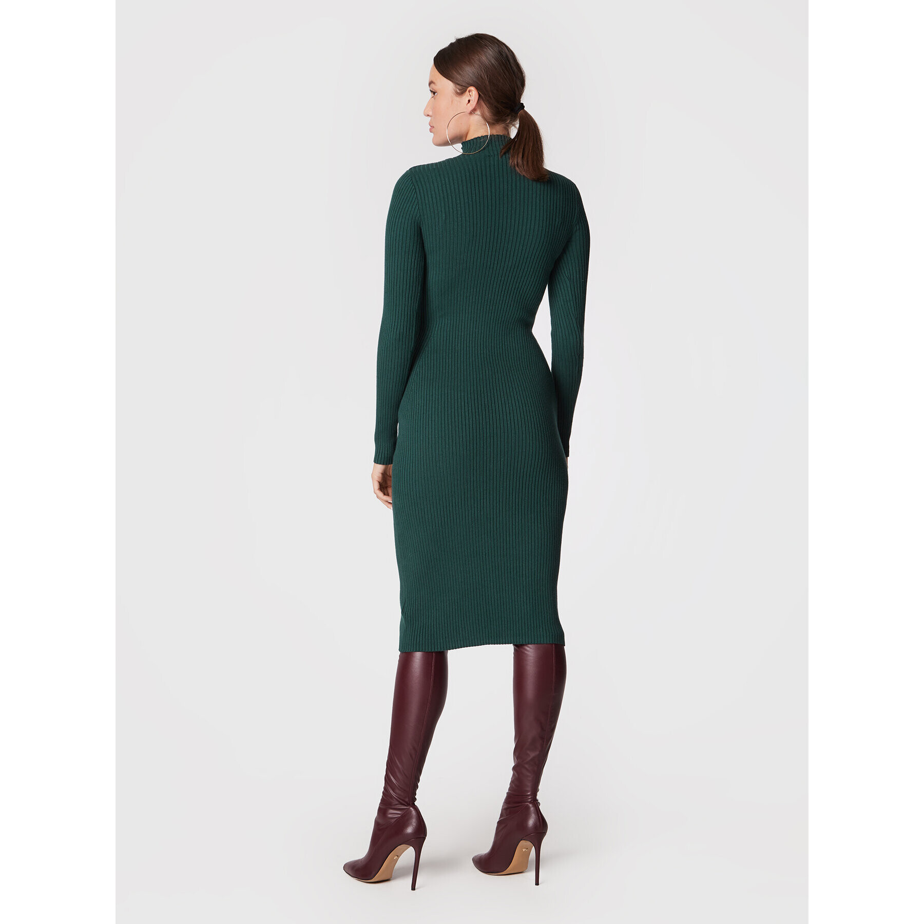 Edited Плетена рокля Hada EDT2234011000002 Зелен Slim Fit - Pepit.bg