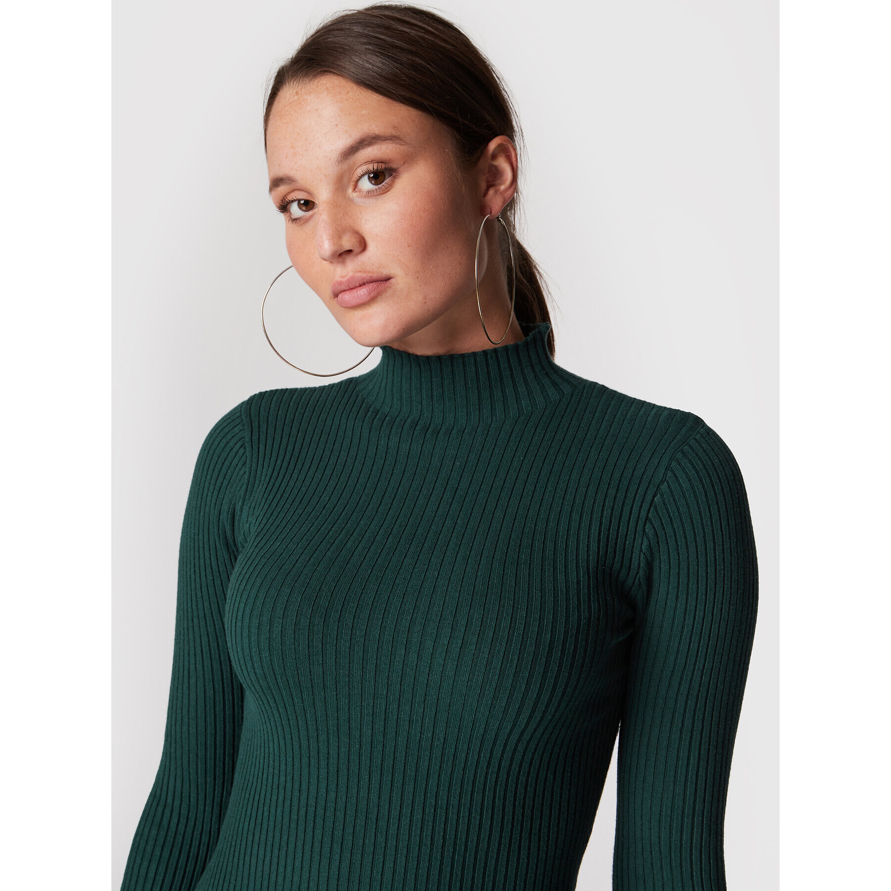 Edited Плетена рокля Hada EDT2234011000002 Зелен Slim Fit - Pepit.bg