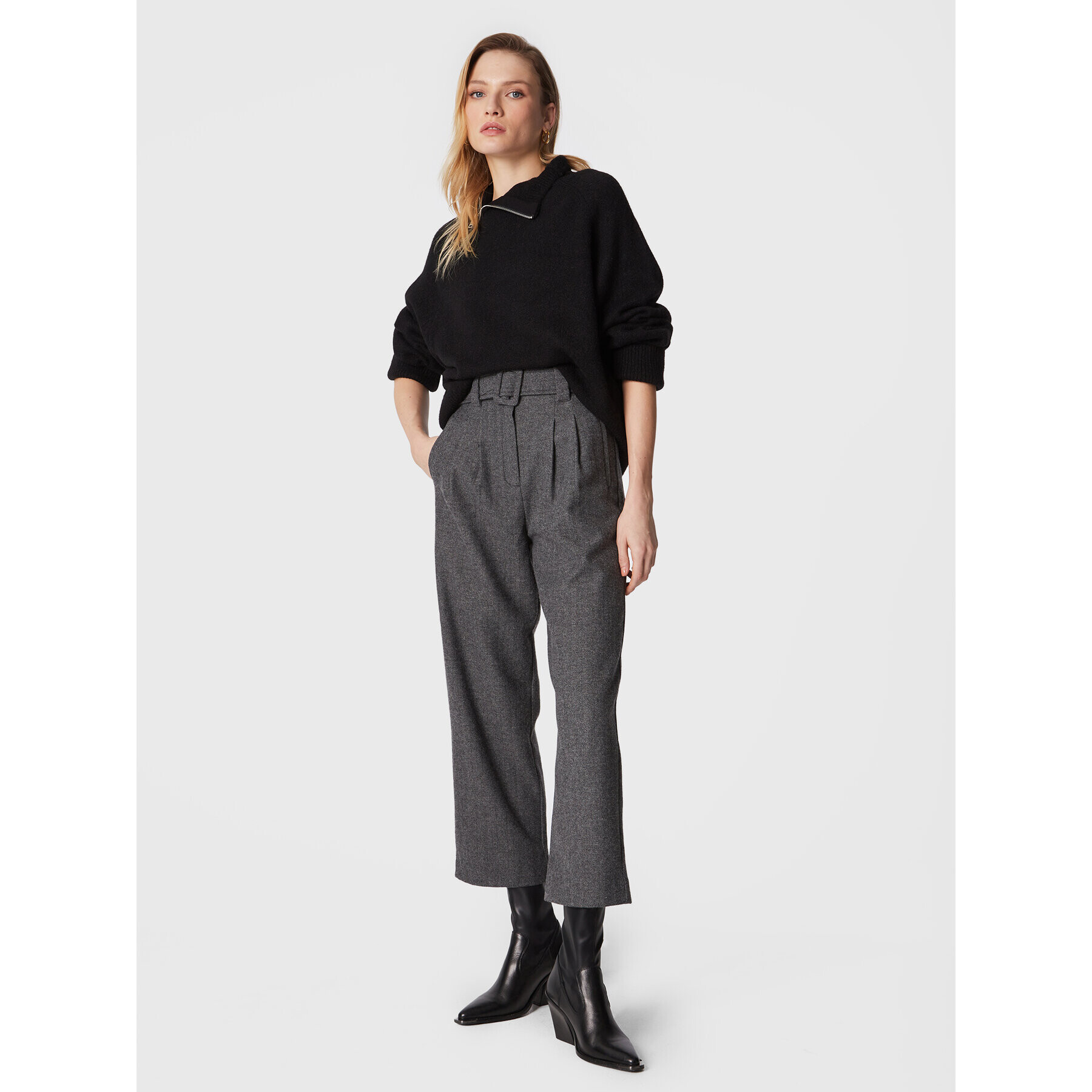 Edited Пуловер Xamira EDT6363001000002 Черен Relaxed Fit - Pepit.bg