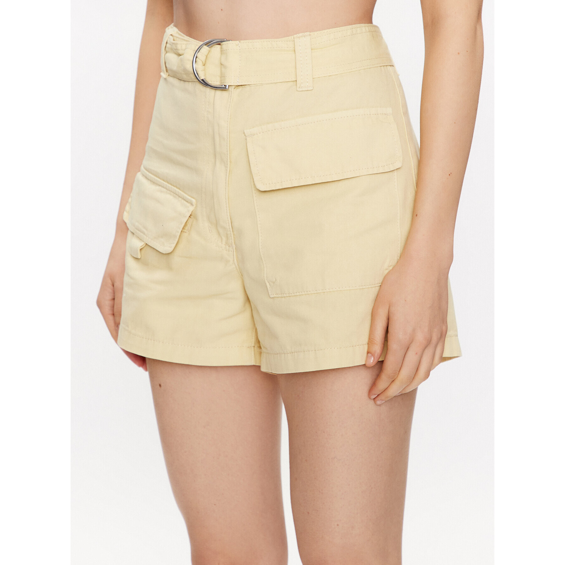 Edited Шорти от плат EDT6953001 Бежов Casual Fit - Pepit.bg