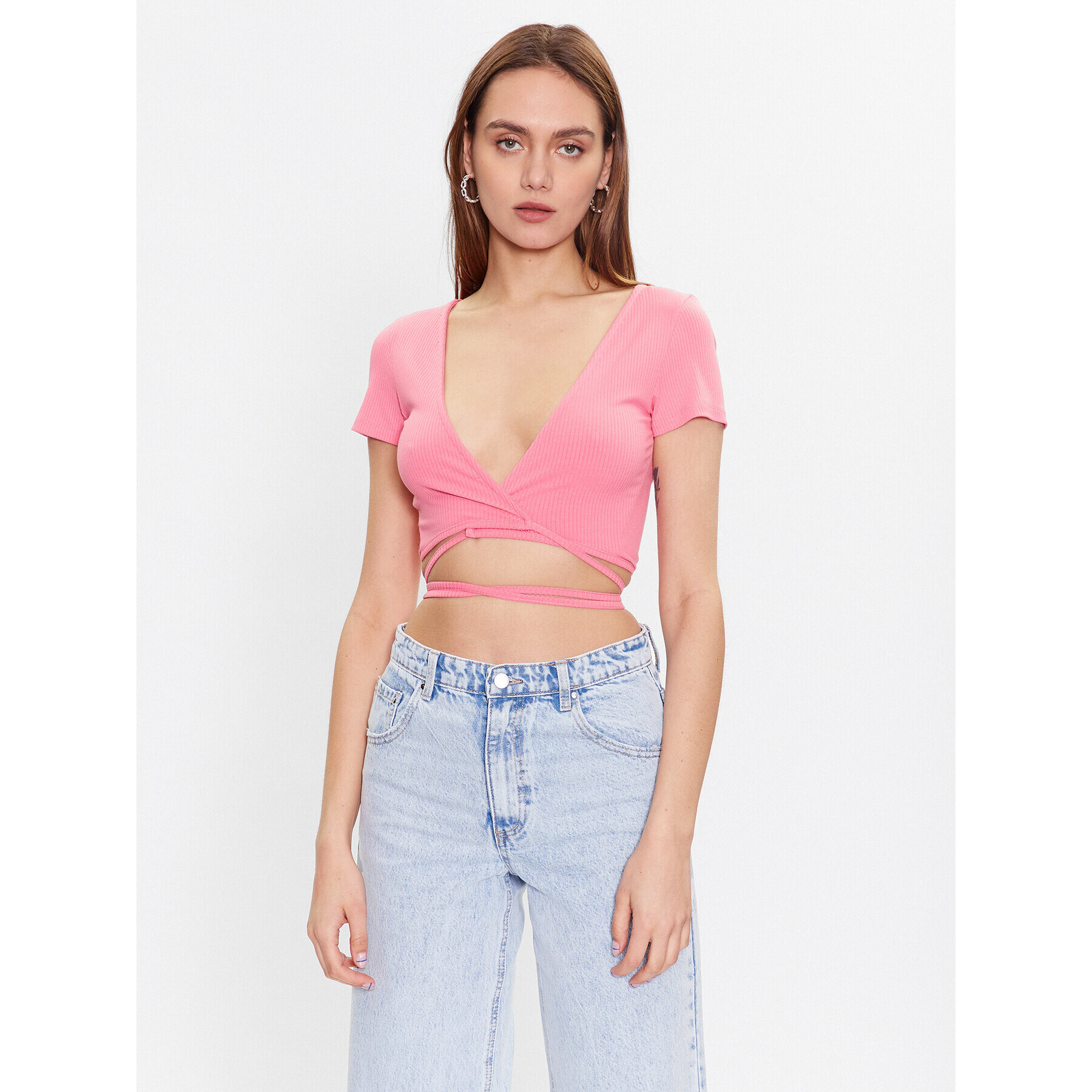 Edited Тишърт EDT4241009 Розов Casual Fit - Pepit.bg
