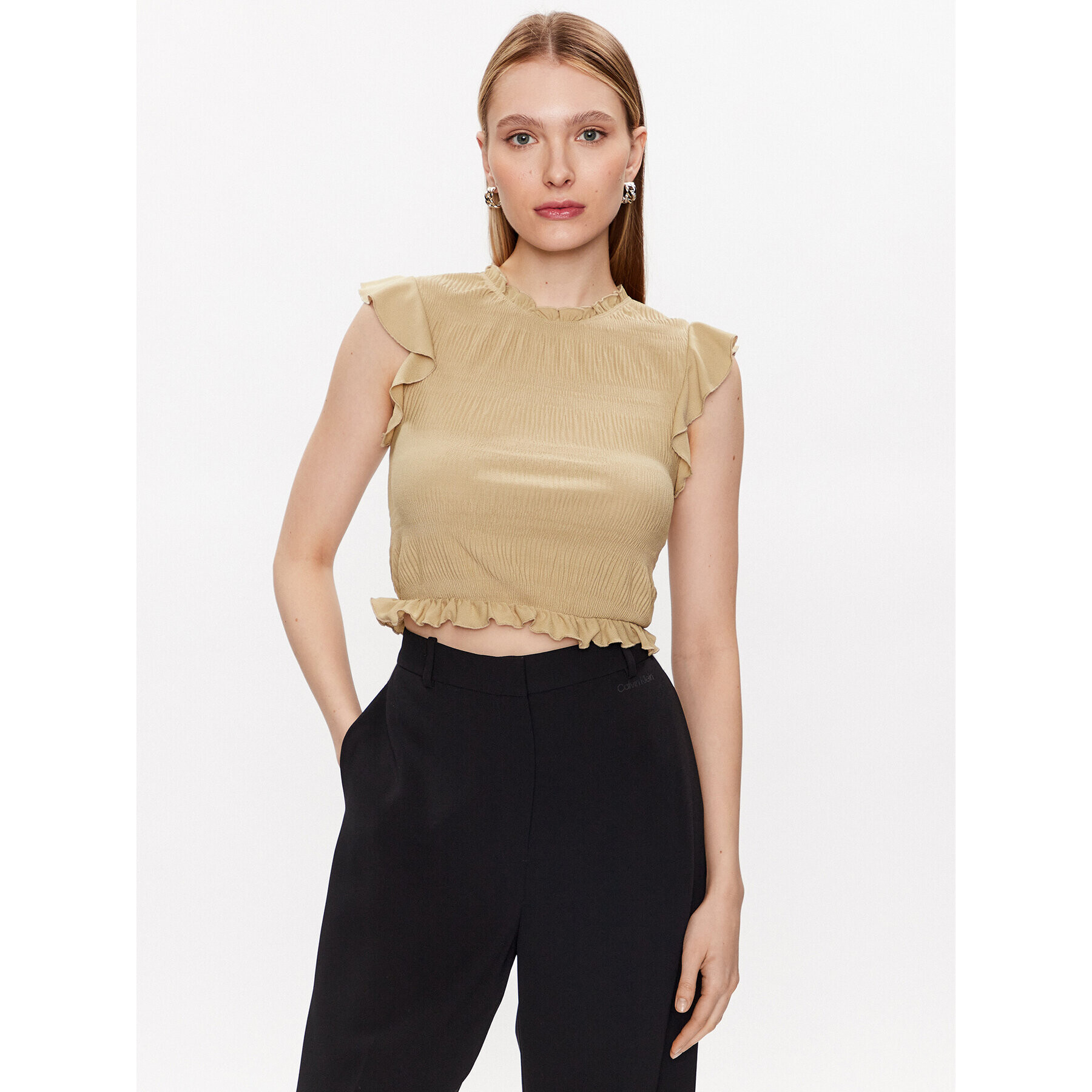 Edited топ EDT6951001 Бежов Fitted Fit - Pepit.bg