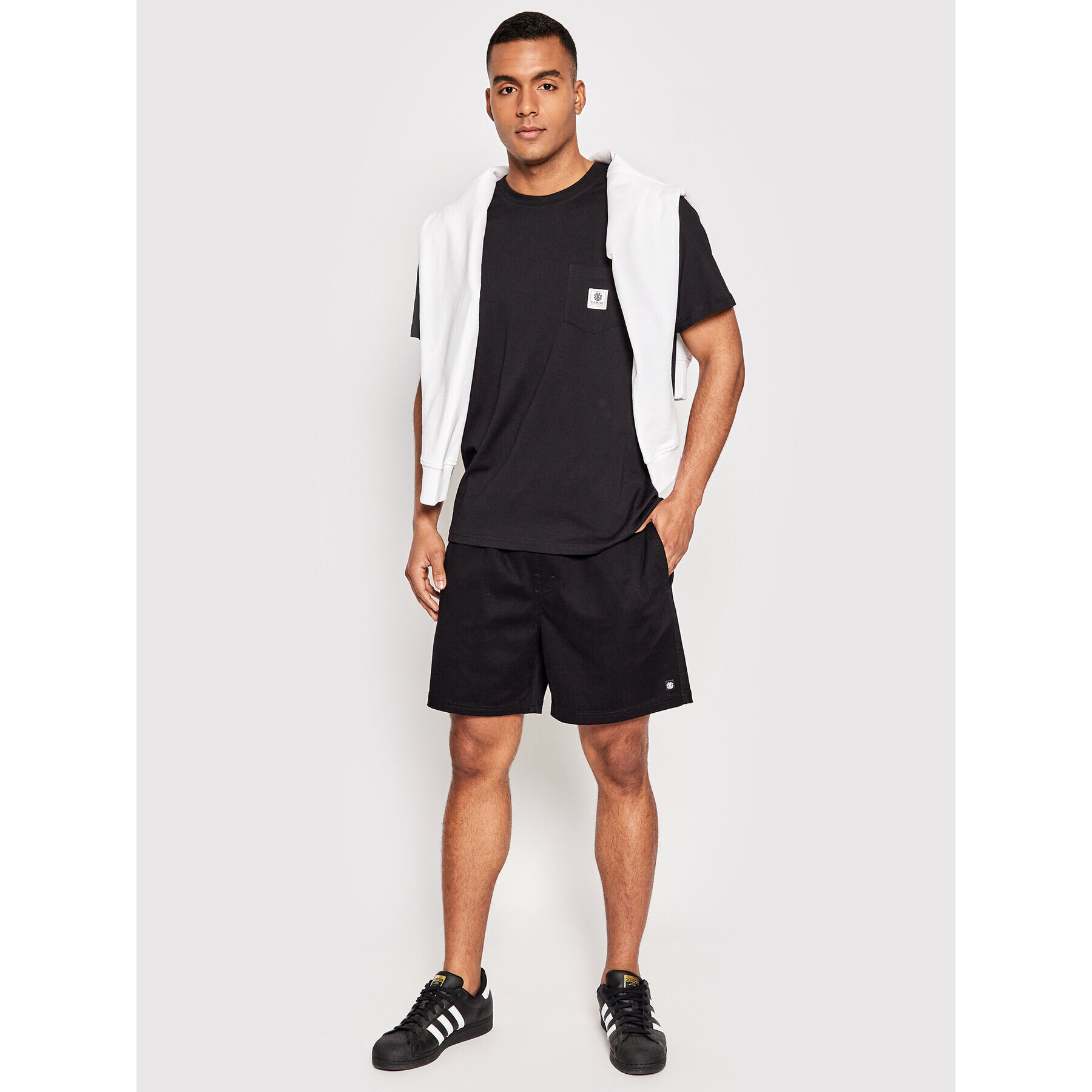 Element Тишърт Basic Pocket Label Z1SSI1 Черен Regular Fit - Pepit.bg