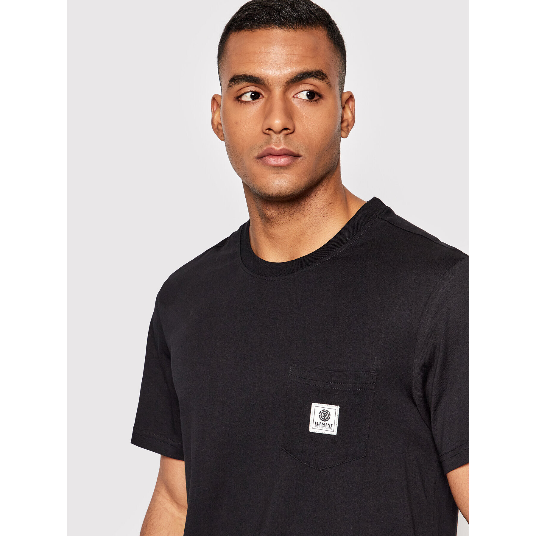 Element Тишърт Basic Pocket Label Z1SSI1 Черен Regular Fit - Pepit.bg