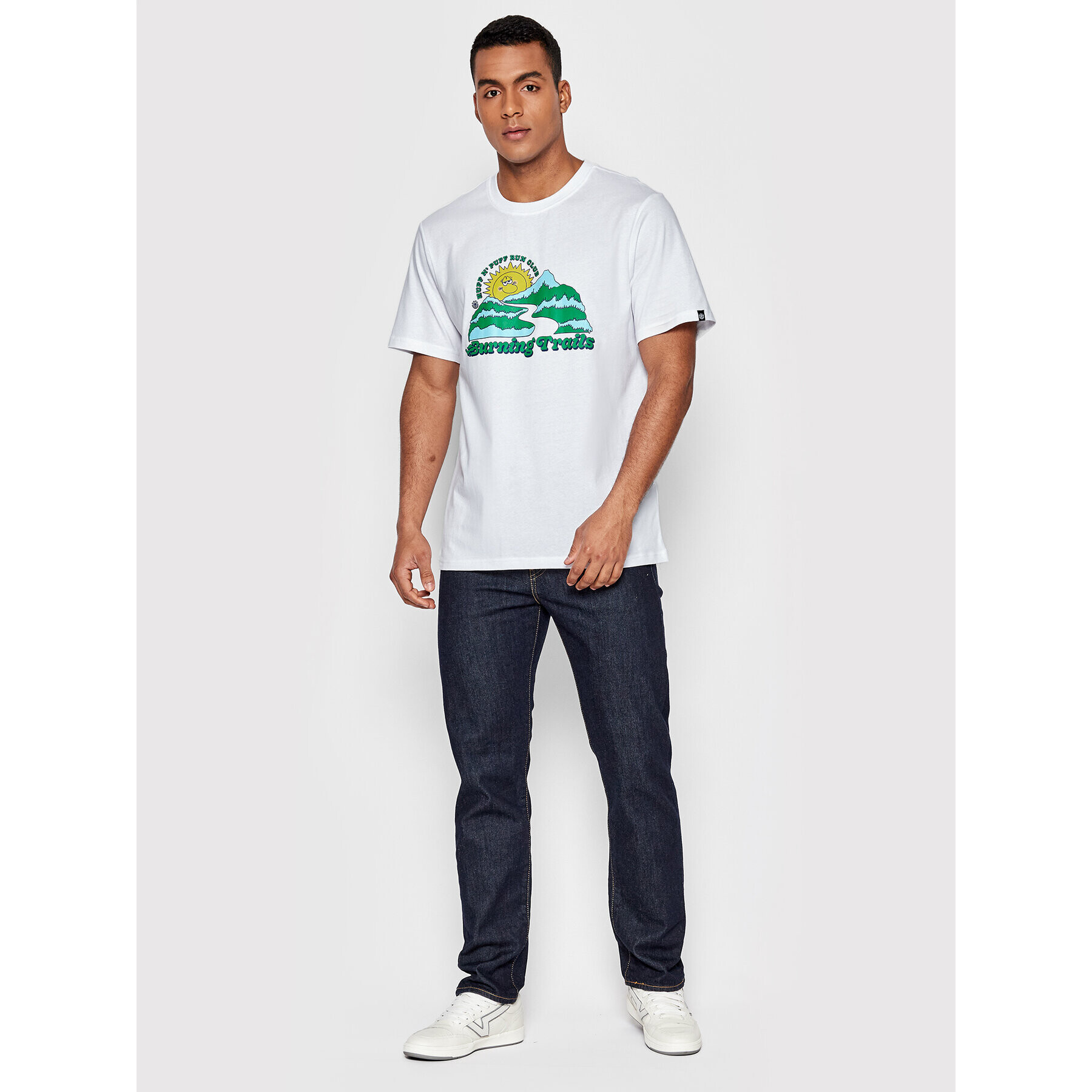 Element Тишърт Burning Trail C1SSL1 Бял Regular Fit - Pepit.bg