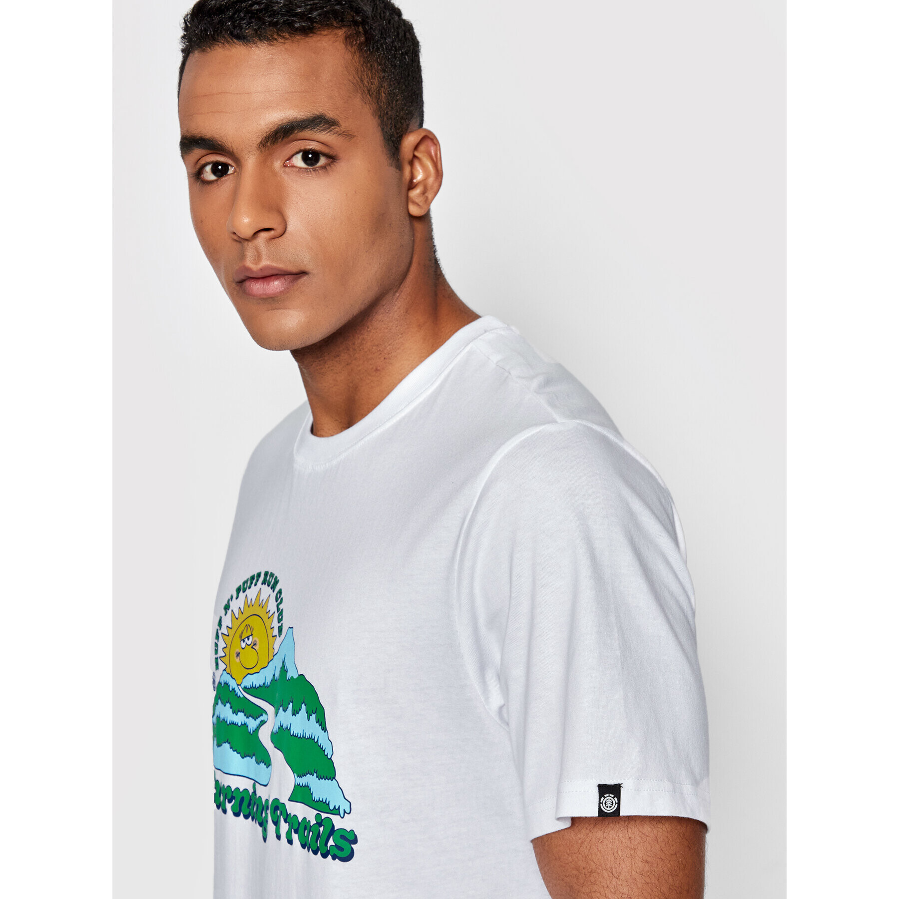 Element Тишърт Burning Trail C1SSL1 Бял Regular Fit - Pepit.bg