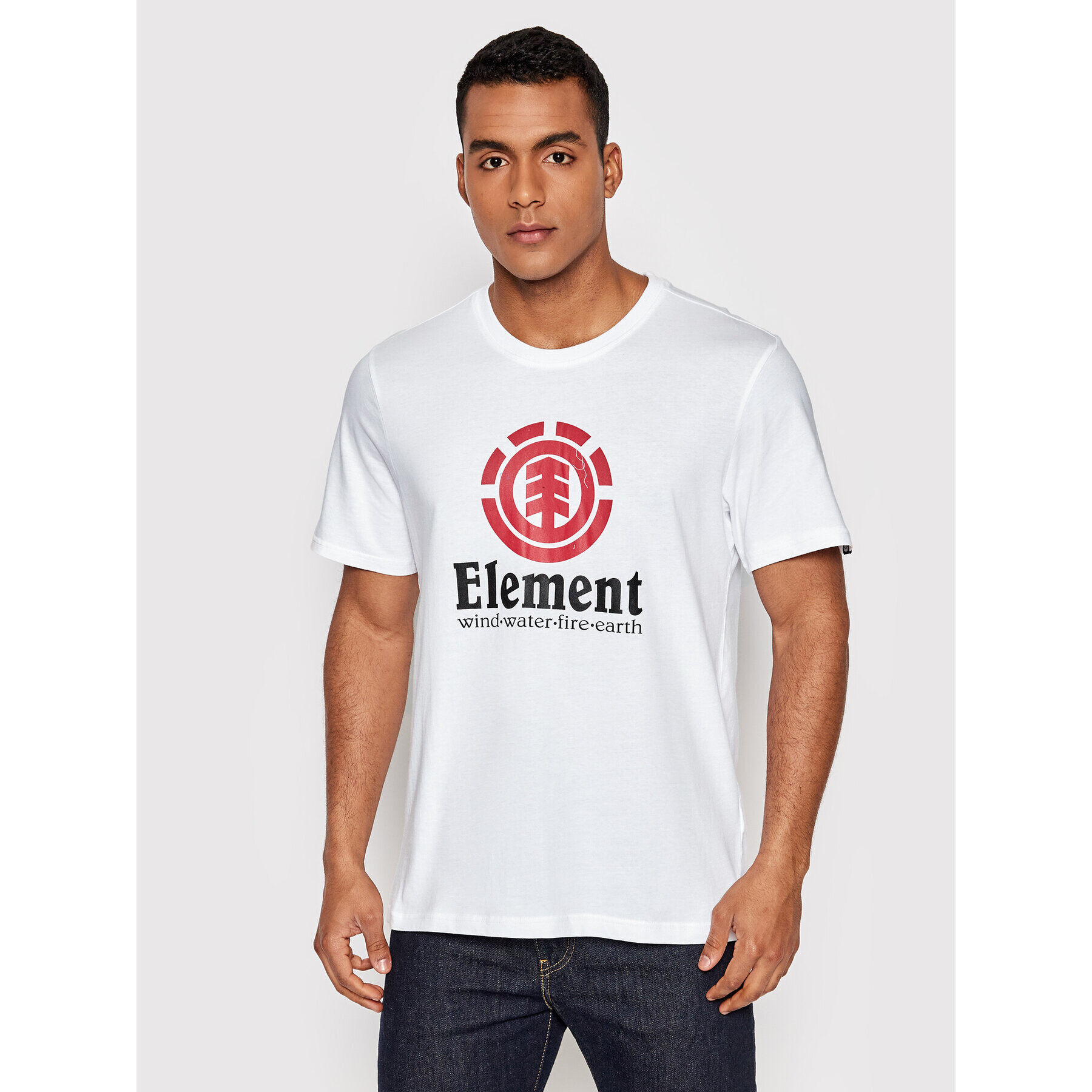 Element Тишърт Vertical Z1SSI4 Бял Regular Fit - Pepit.bg