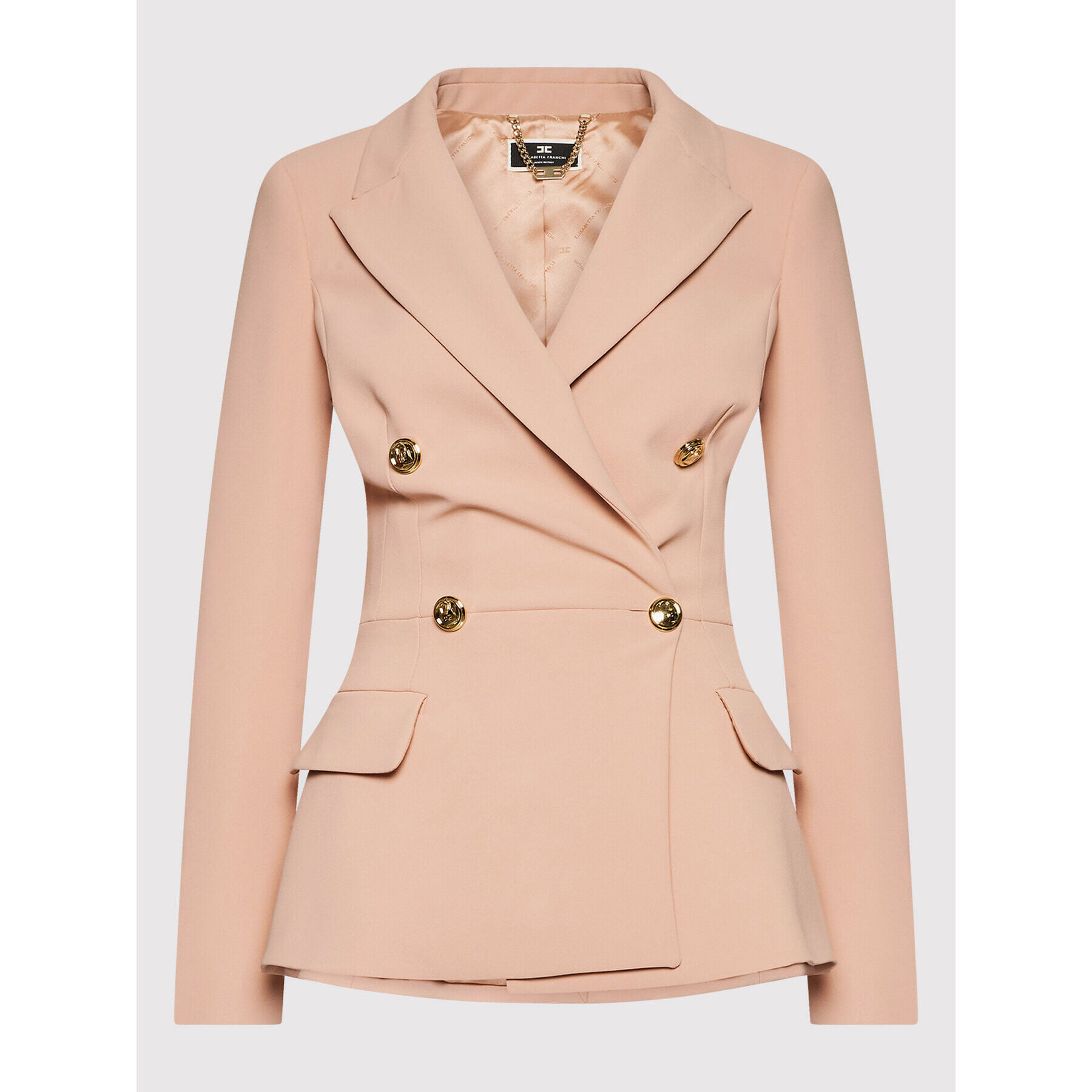 Elisabetta Franchi Блейзър GI-024-22E2-V540 Розов Regular Fit - Pepit.bg