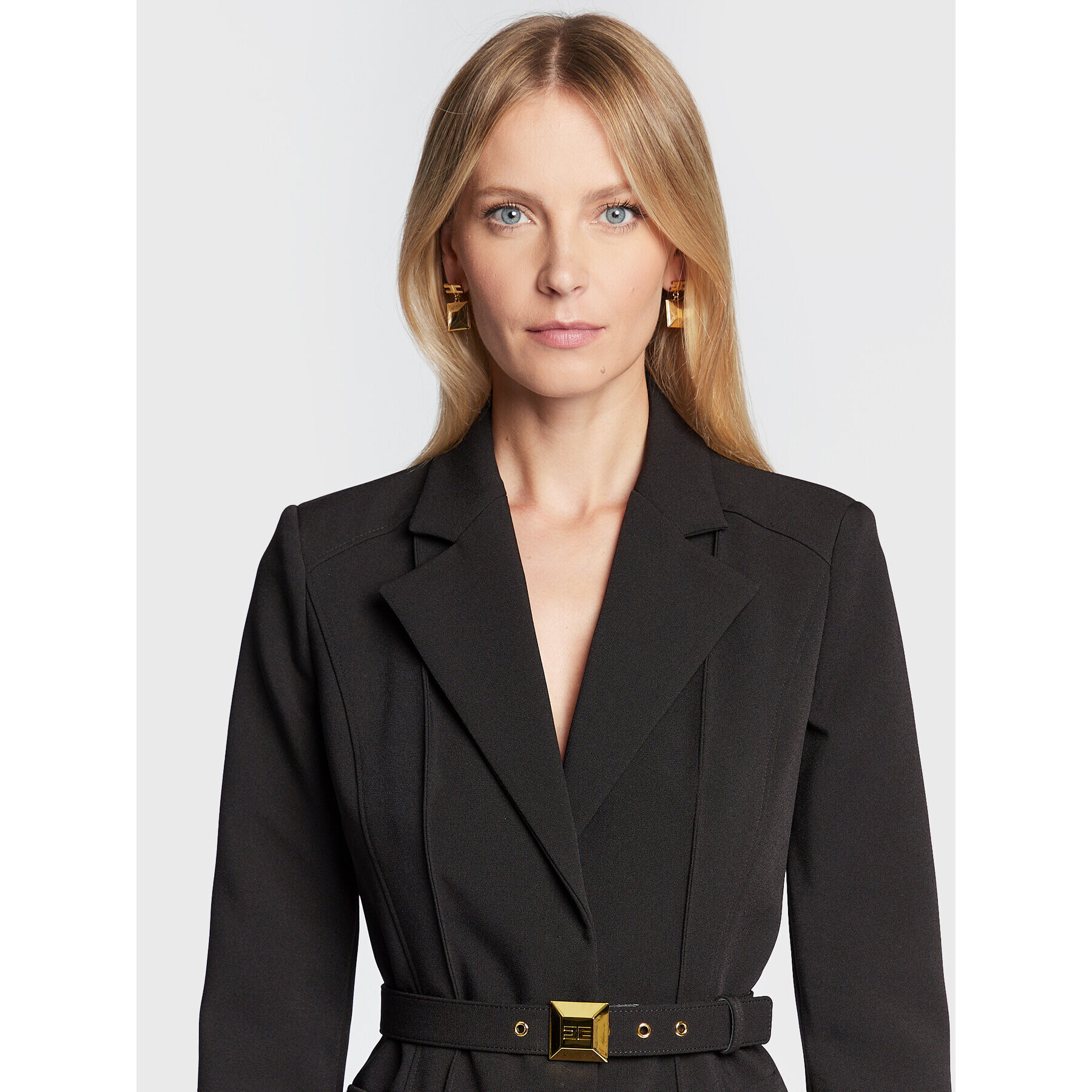 Elisabetta Franchi Блейзър GI-032-26E2-V600 Черен Regular Fit - Pepit.bg