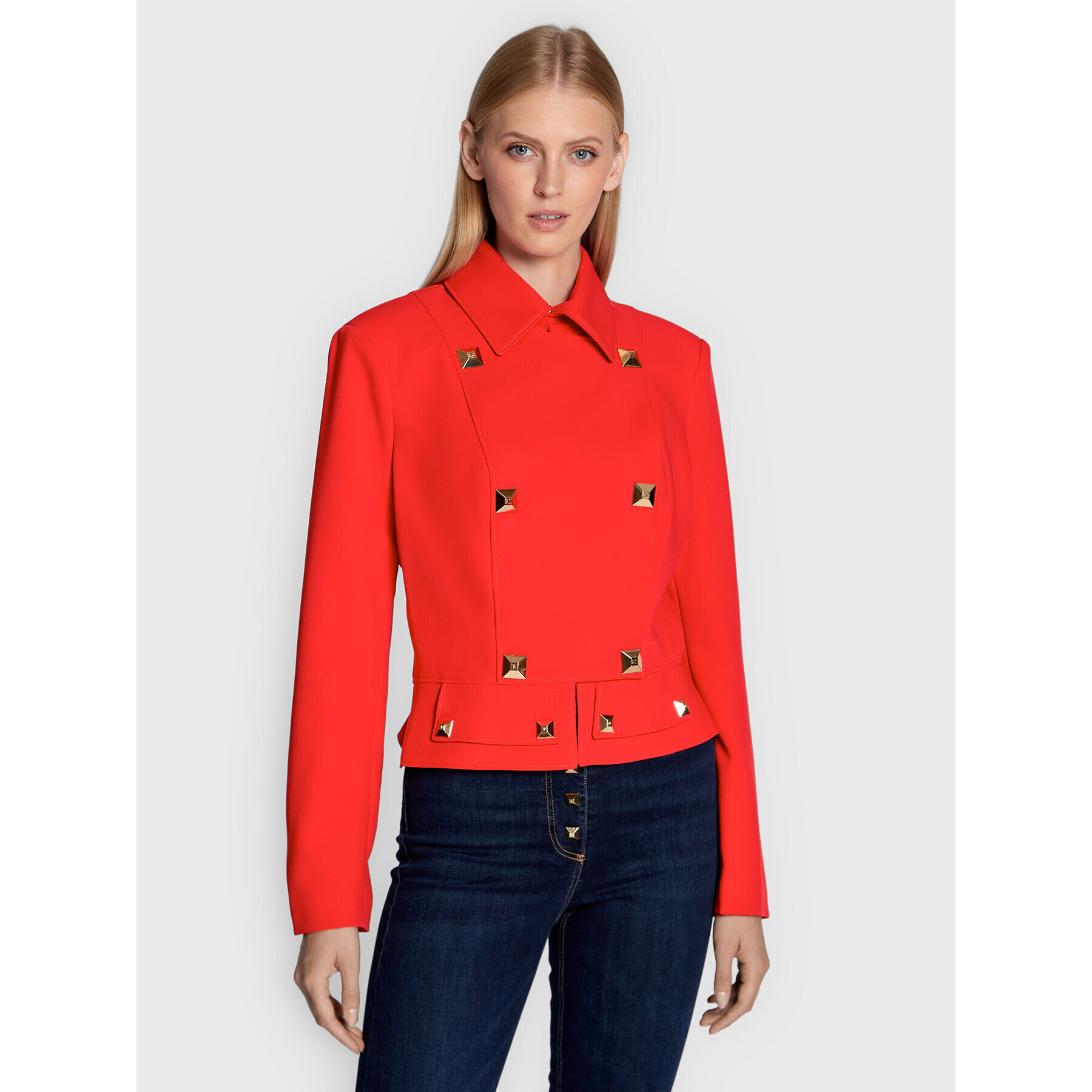 Elisabetta Franchi Сако GI-036-26E2-V580 Червен Regular Fit - Pepit.bg