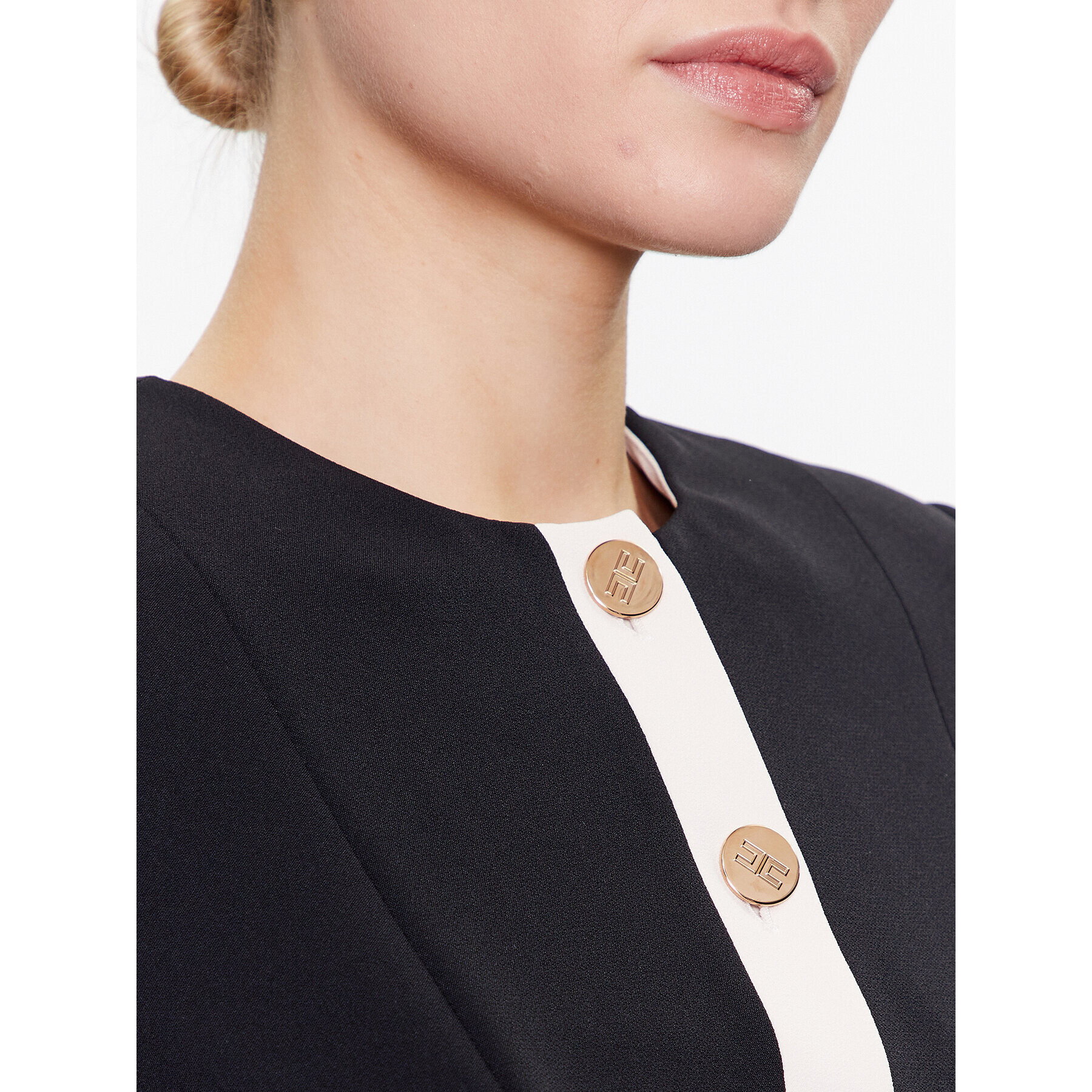 Elisabetta Franchi Сако GI-043-31E2-V500 Черен Regular Fit - Pepit.bg