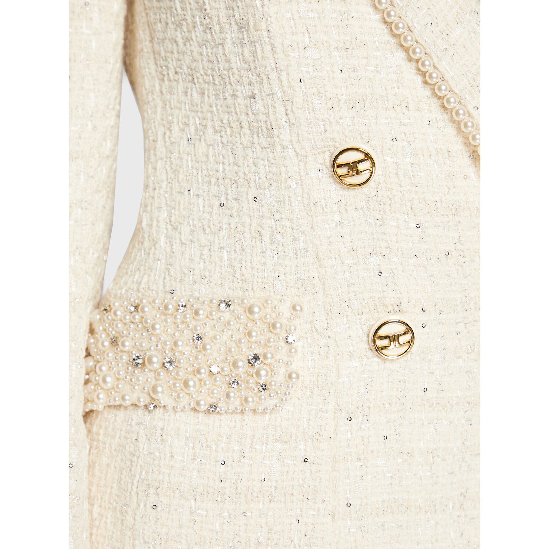Elisabetta Franchi Сако GI-062-27E2-V800 Бежов Regular Fit - Pepit.bg