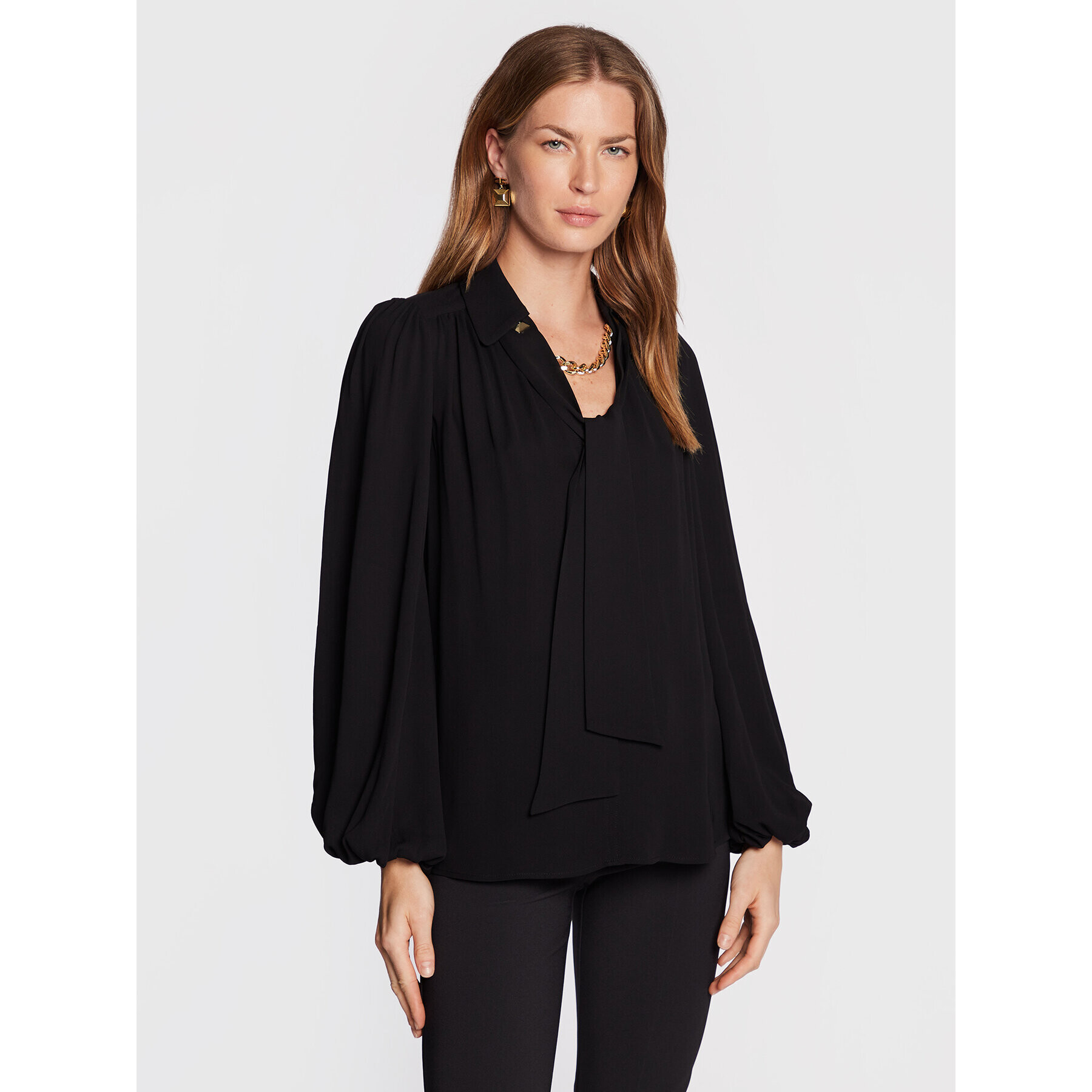 Elisabetta Franchi Блуза CA-002-26E2-V320 Черен Regular Fit - Pepit.bg
