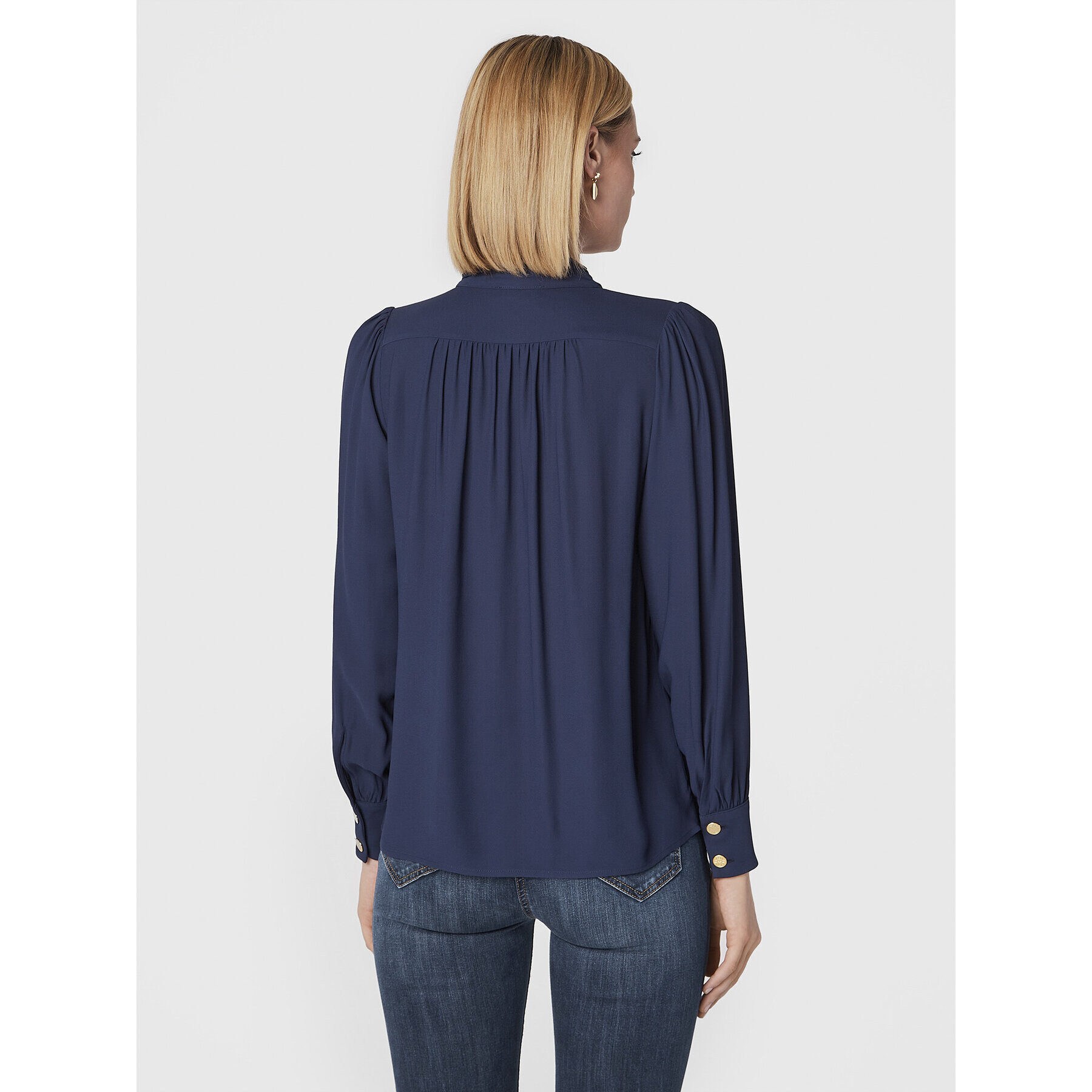 Elisabetta Franchi Блуза CA-009-26E2-V290 Тъмносин Regular Fit - Pepit.bg