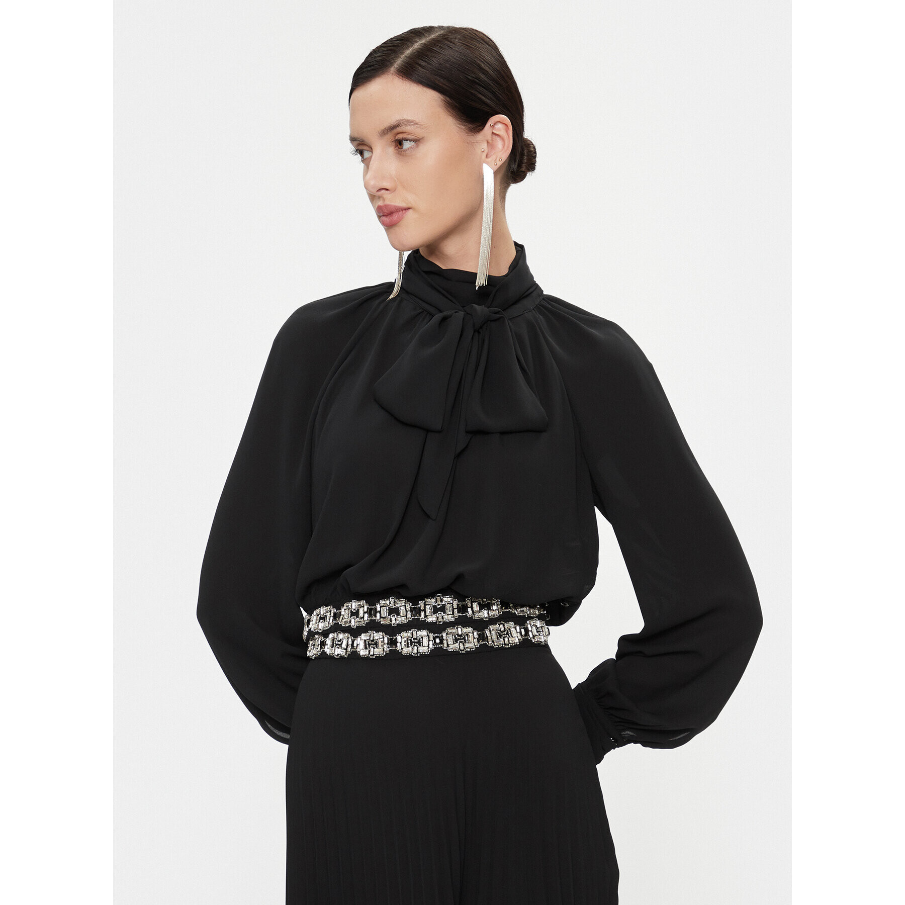Elisabetta Franchi Блуза CA-011-37E2-V380 Черен Regular Fit - Pepit.bg