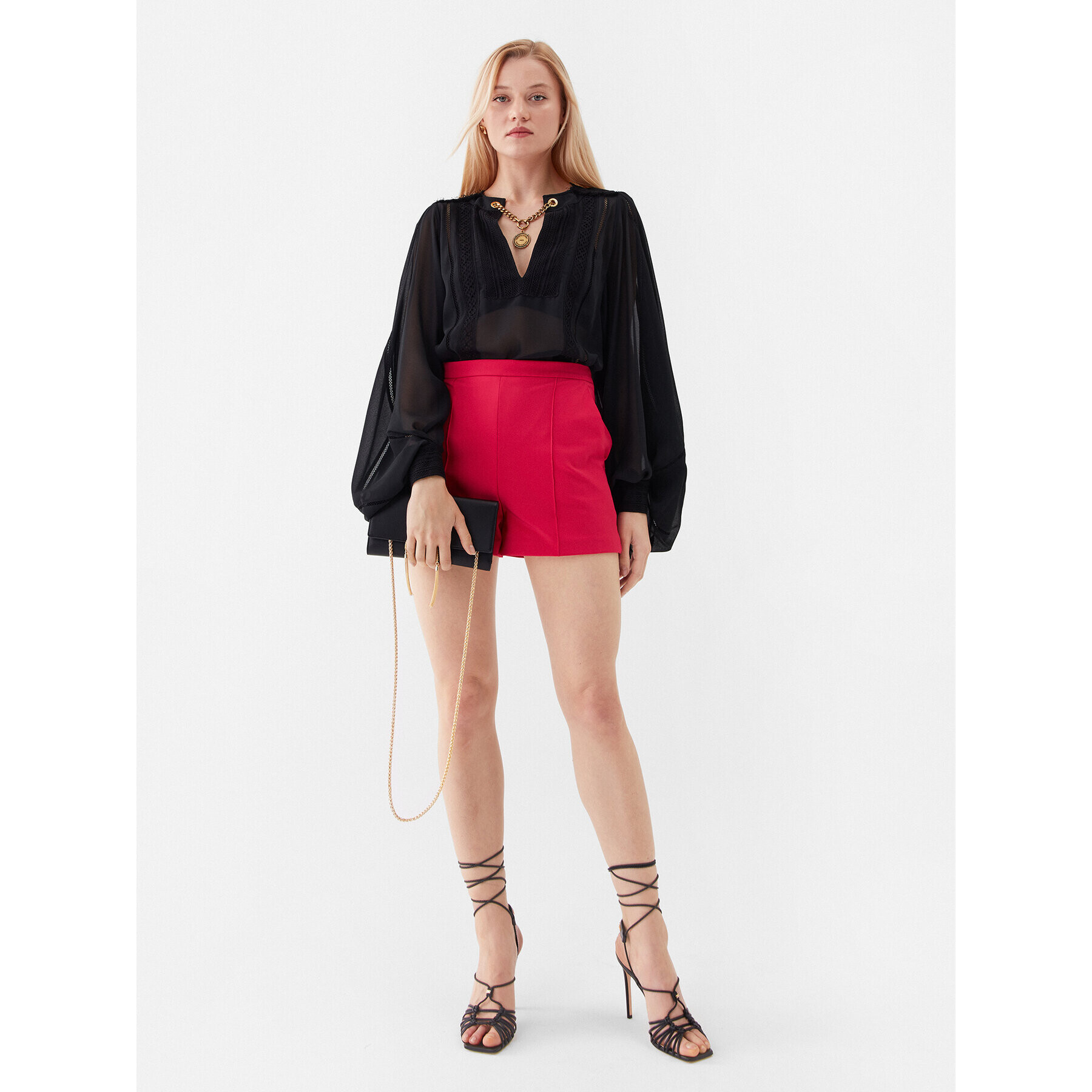Elisabetta Franchi Блуза CA-051-32E2-V440 Черен Regular Fit - Pepit.bg