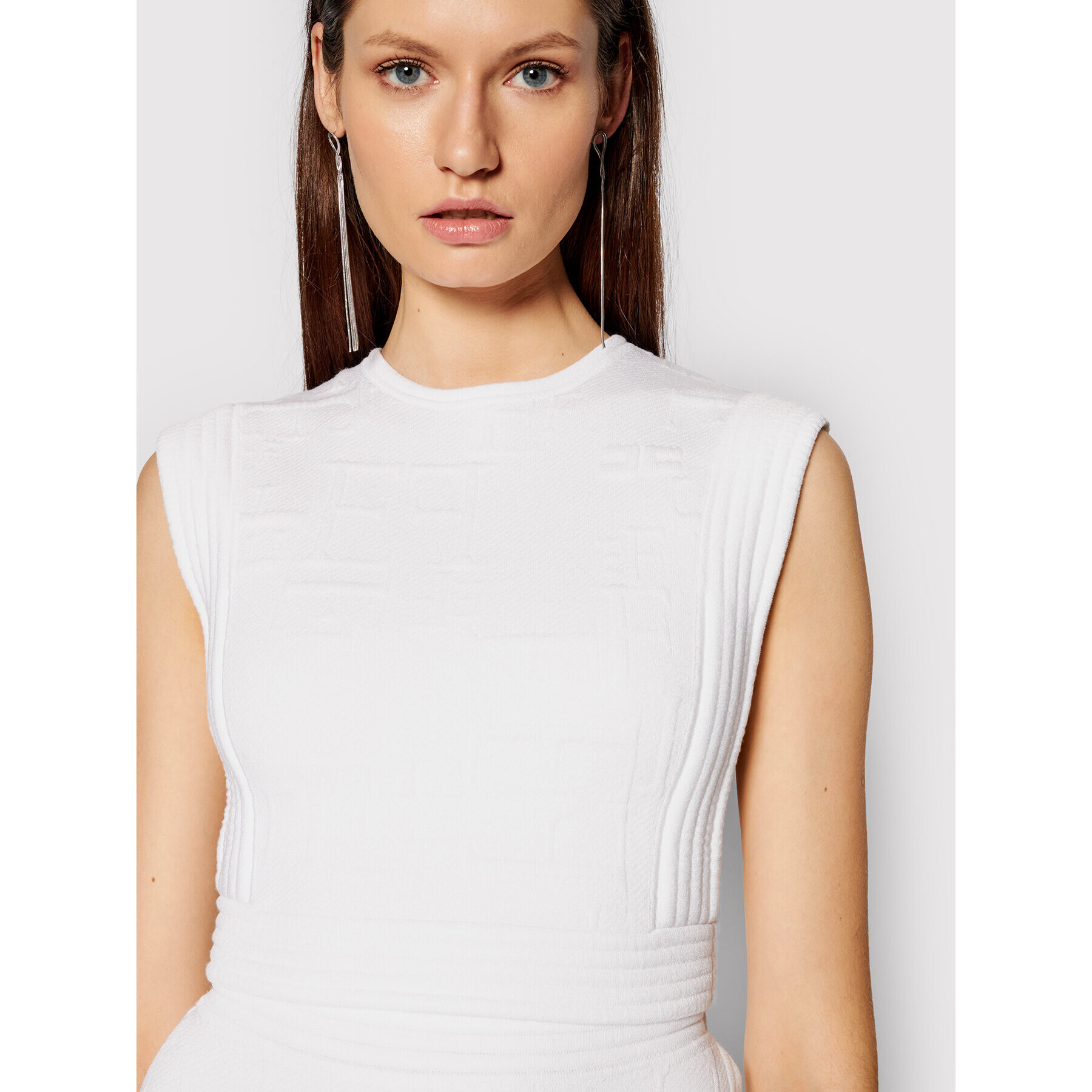 Elisabetta Franchi Блуза TK-27Q-11E2-V340 Бял Slim Fit - Pepit.bg