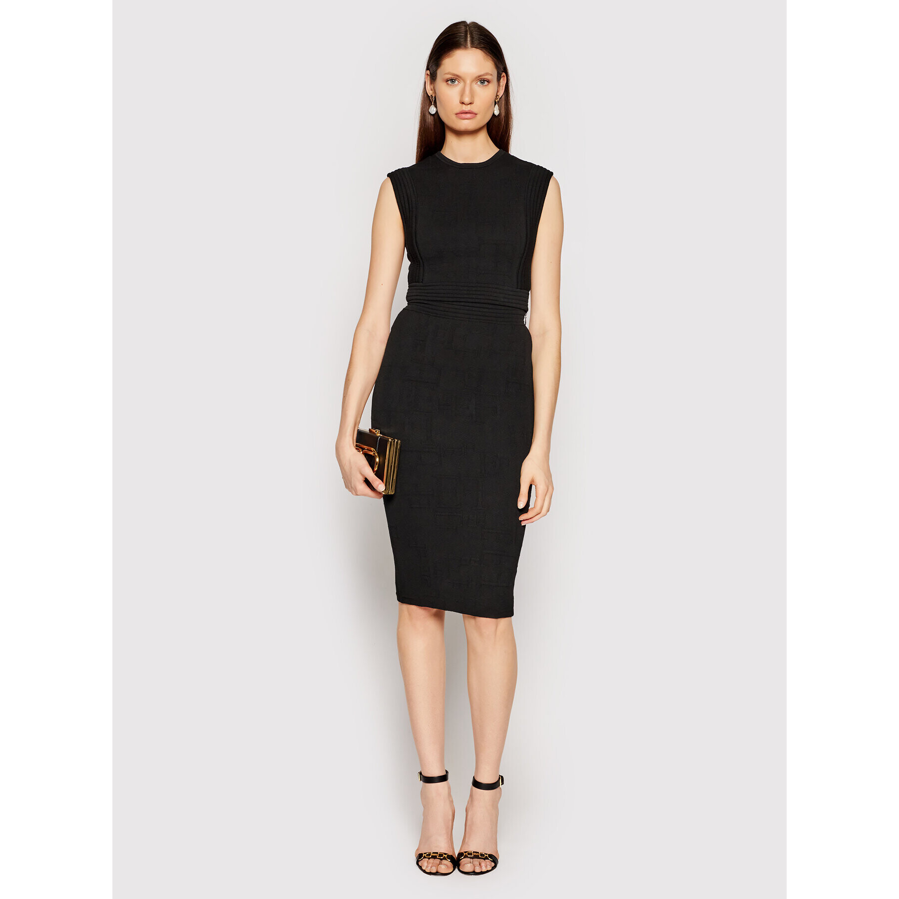 Elisabetta Franchi Блуза TK-27Q-11E2-V340 Черен Slim Fit - Pepit.bg