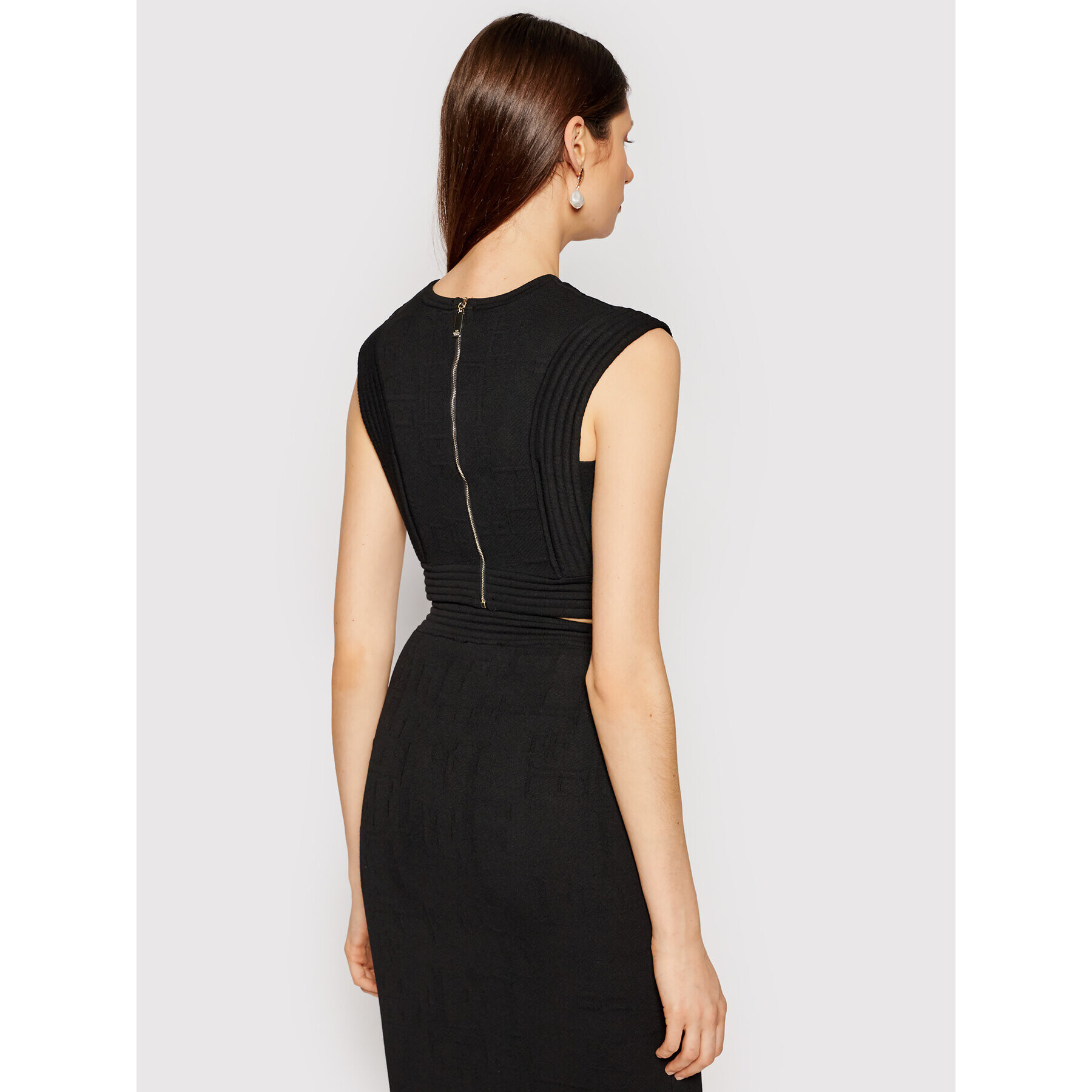 Elisabetta Franchi Блуза TK-27Q-11E2-V340 Черен Slim Fit - Pepit.bg