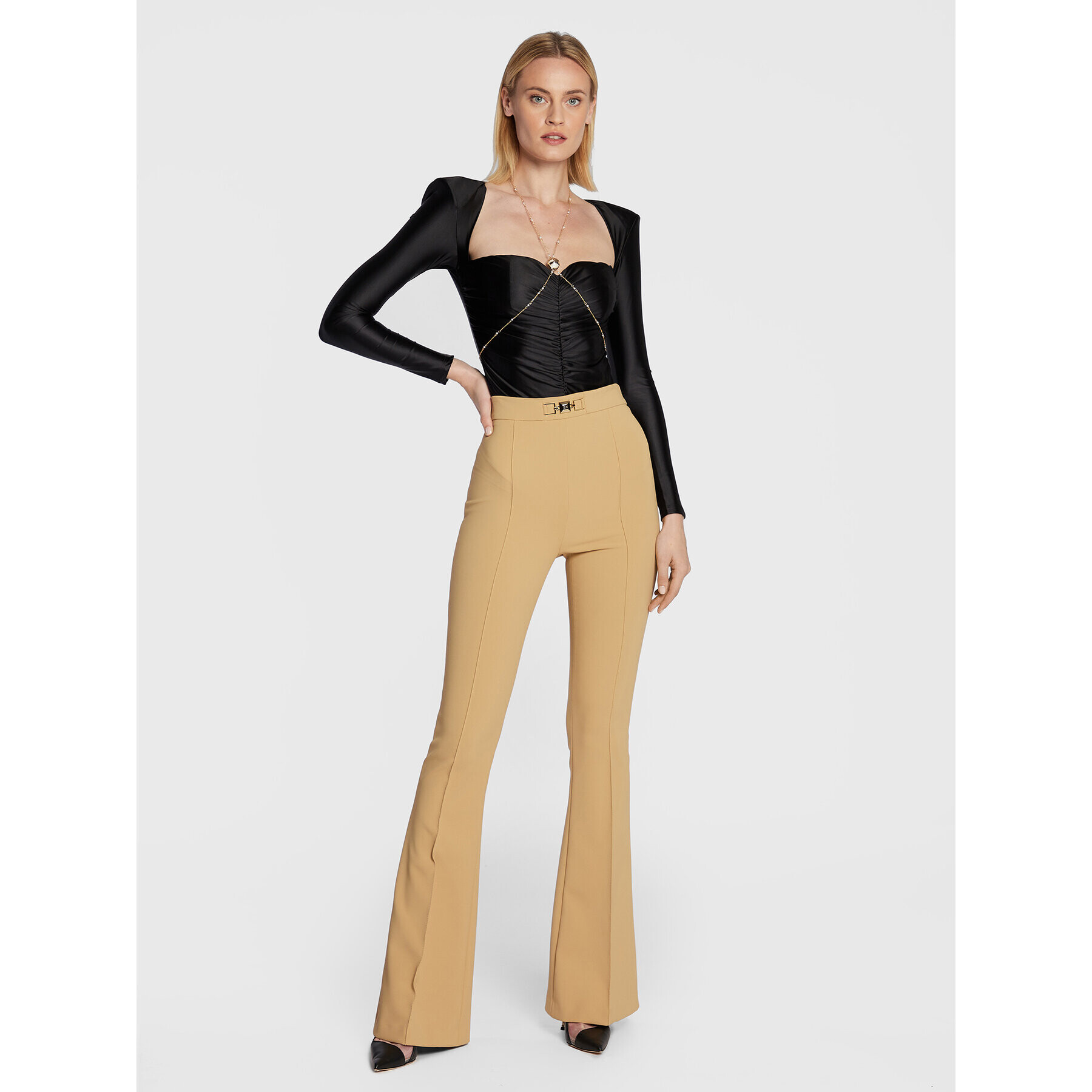 Elisabetta Franchi Боди BO-010-27E2-V360 Черен Slim Fit - Pepit.bg