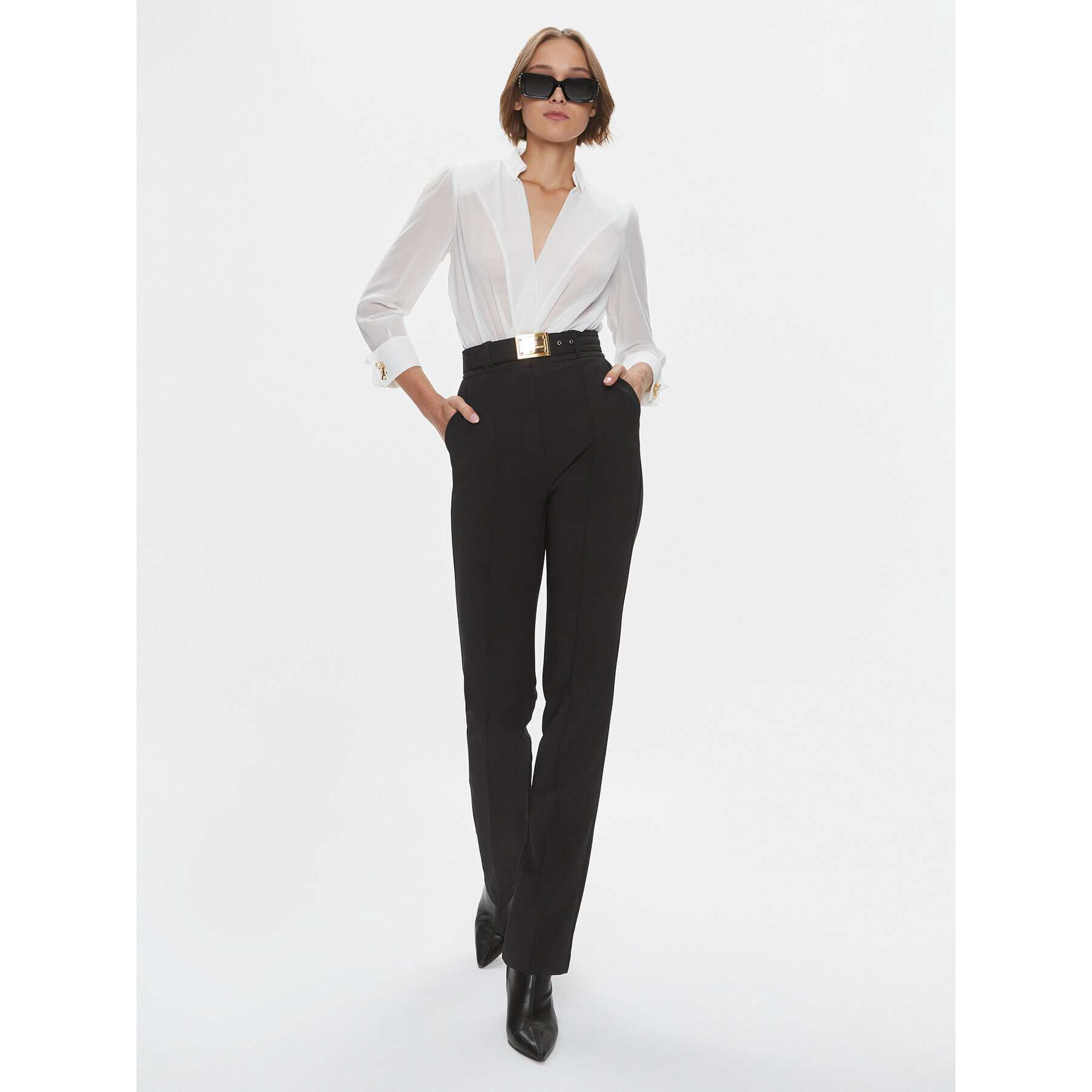 Elisabetta Franchi Боди CB-009-37E2-V380 Бял Regular Fit - Pepit.bg