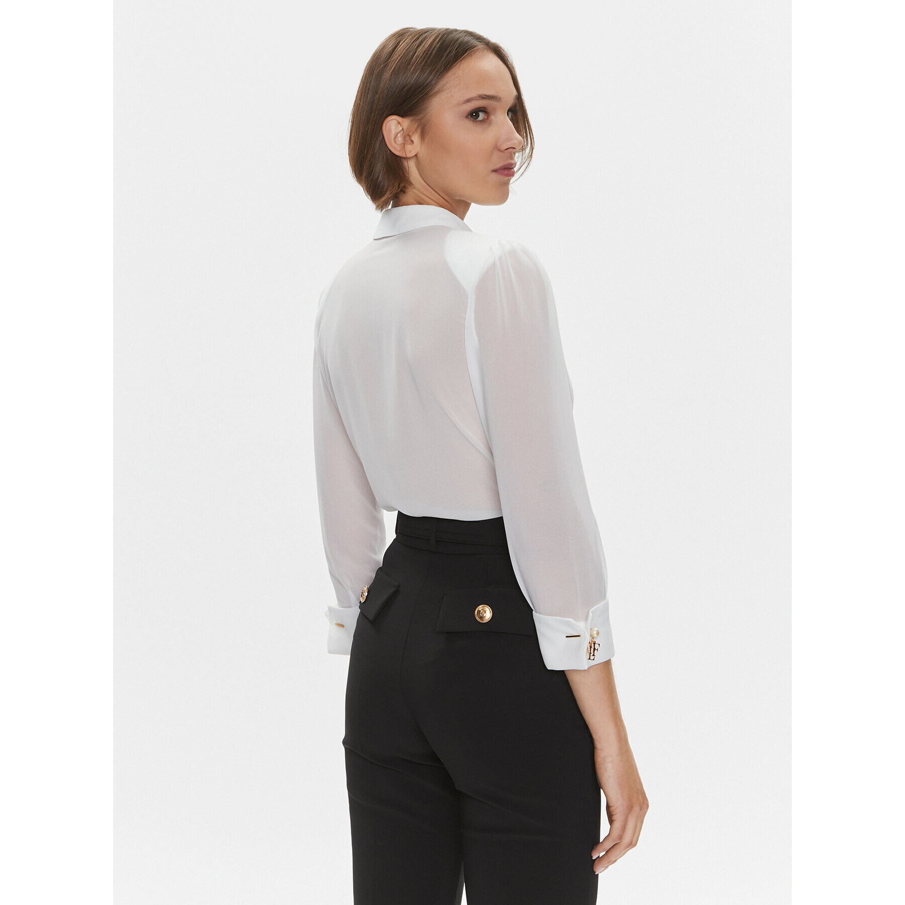 Elisabetta Franchi Боди CB-009-37E2-V380 Бял Regular Fit - Pepit.bg