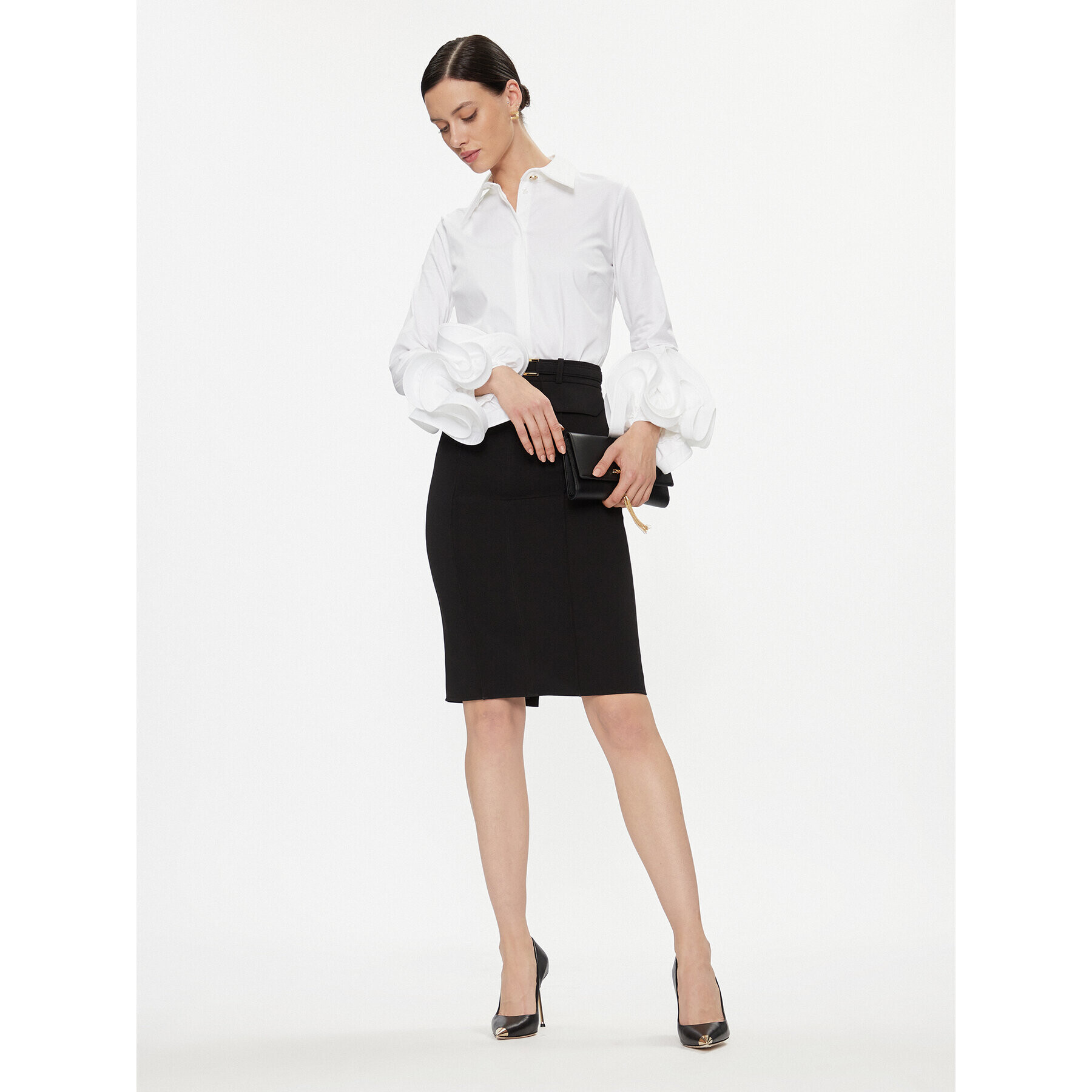 Elisabetta Franchi Боди CB-010-37E2-V440 Бял Regular Fit - Pepit.bg