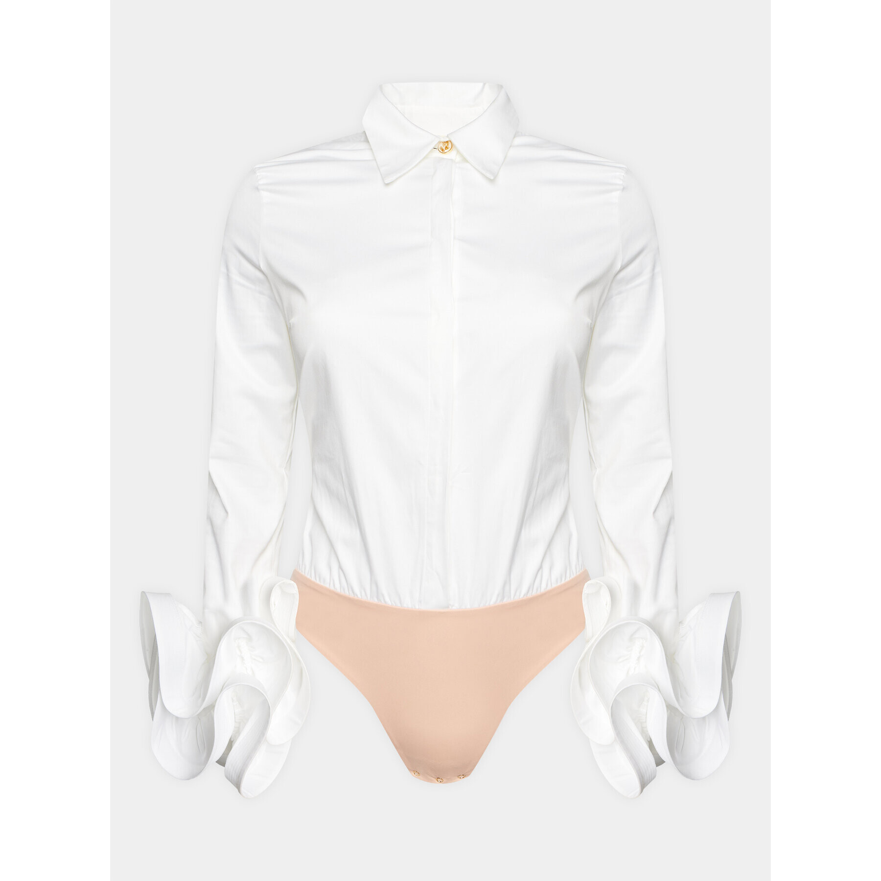 Elisabetta Franchi Боди CB-010-37E2-V440 Бял Regular Fit - Pepit.bg
