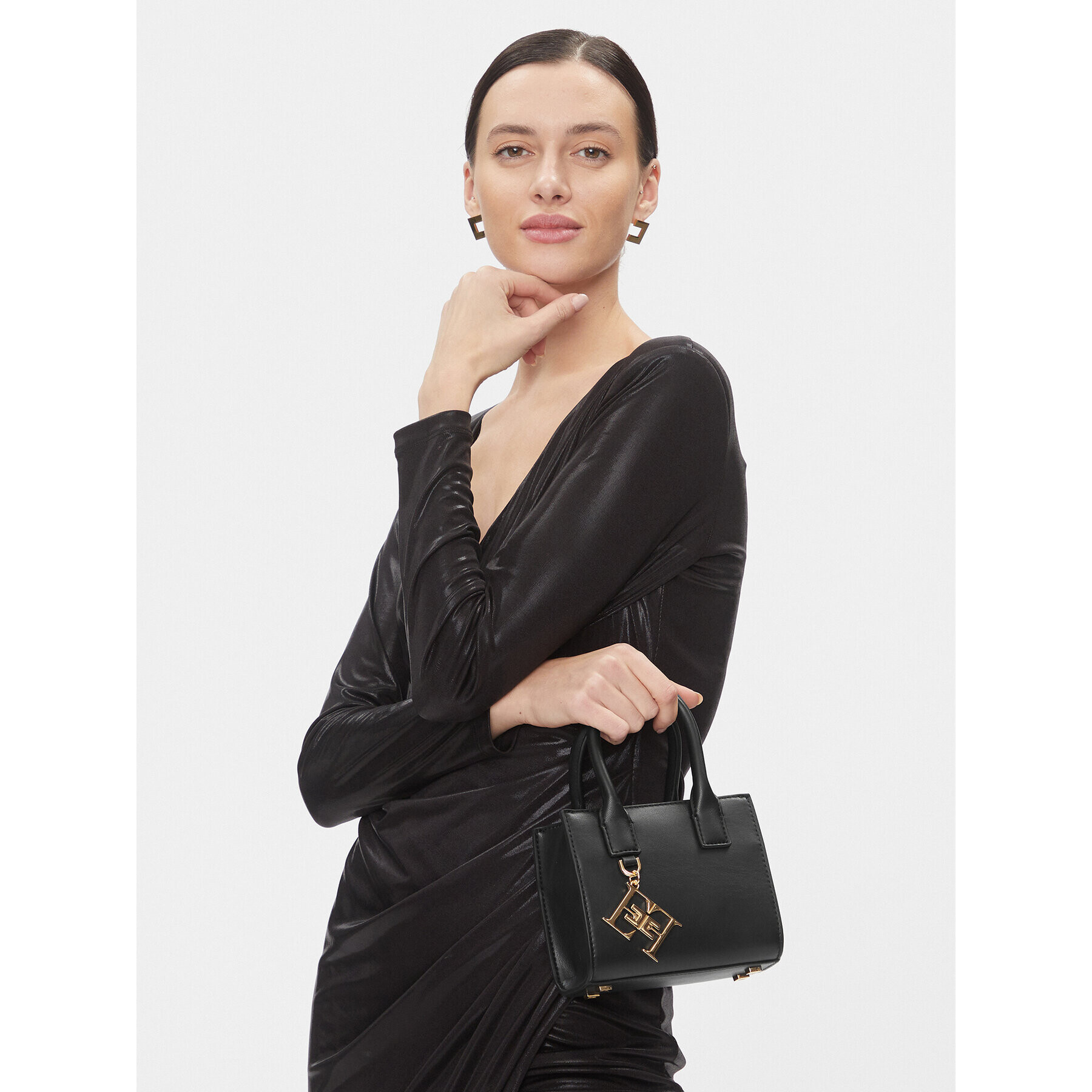 Elisabetta Franchi Дамска чанта BS-32A-37E2-V280 Черен - Pepit.bg