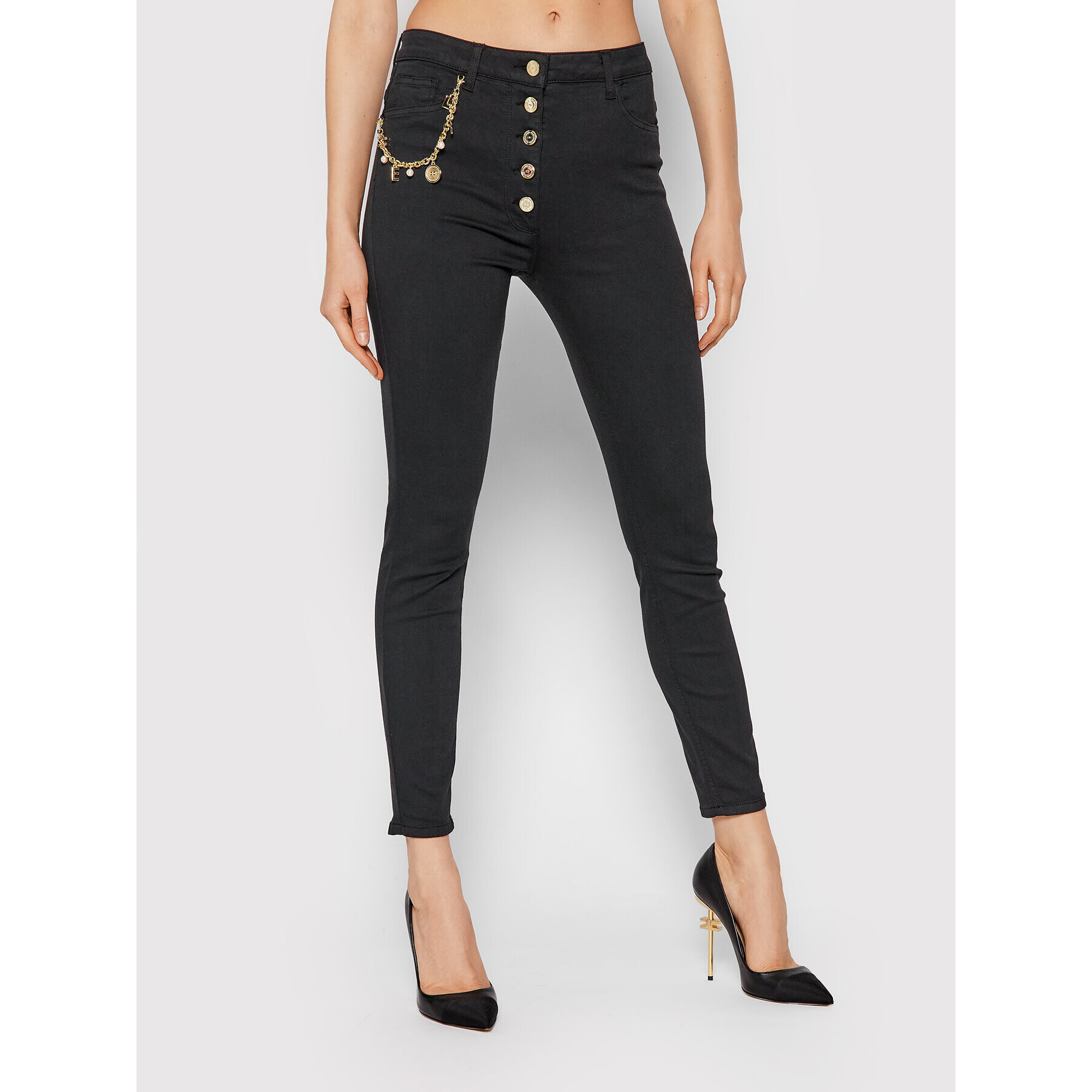 Elisabetta Franchi Дънки PJ-16S-16E2-V320 Черен Super Skinny Fit - Pepit.bg