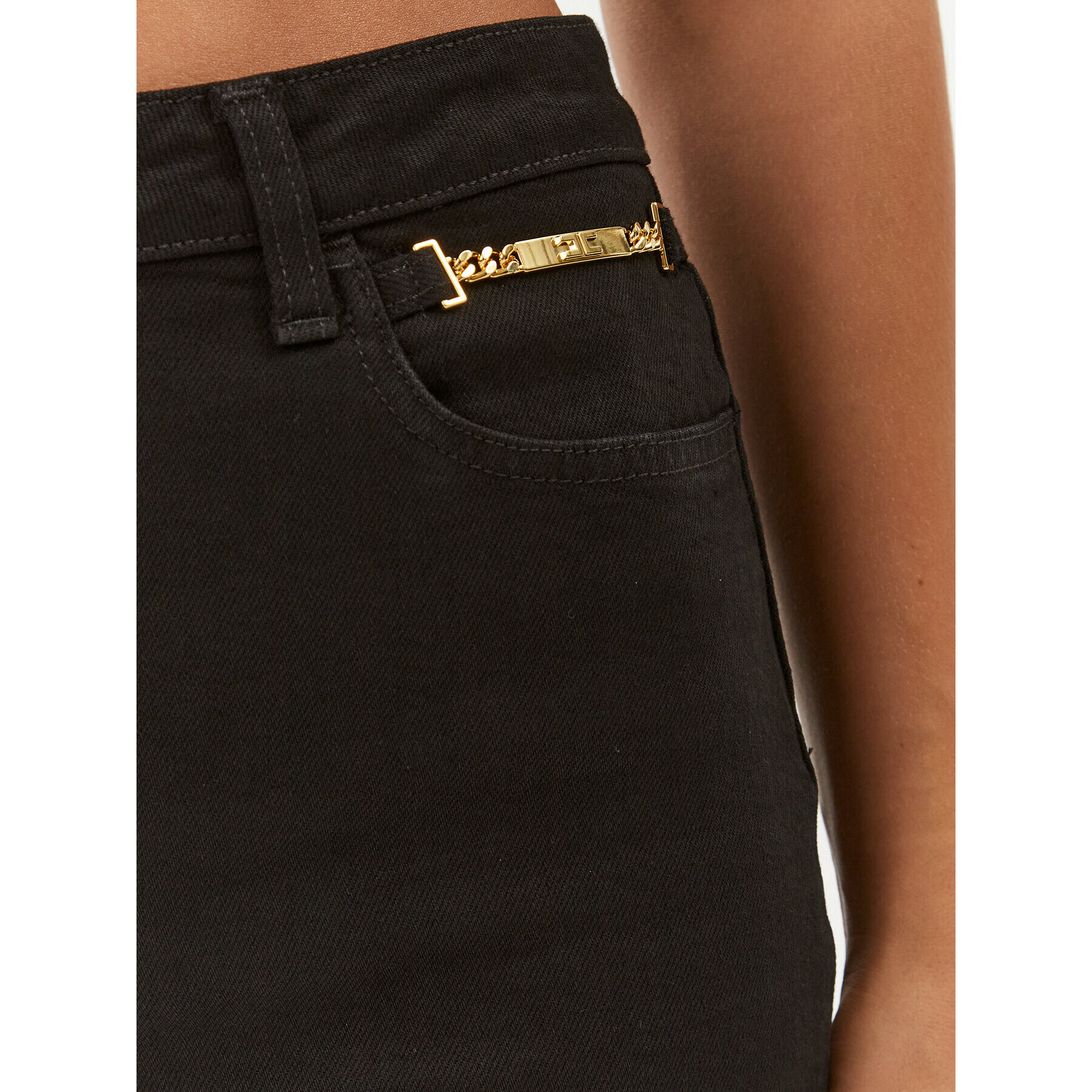 Elisabetta Franchi Дънки PJ-23I-36E2-V290 Черен Relaxed Fit - Pepit.bg