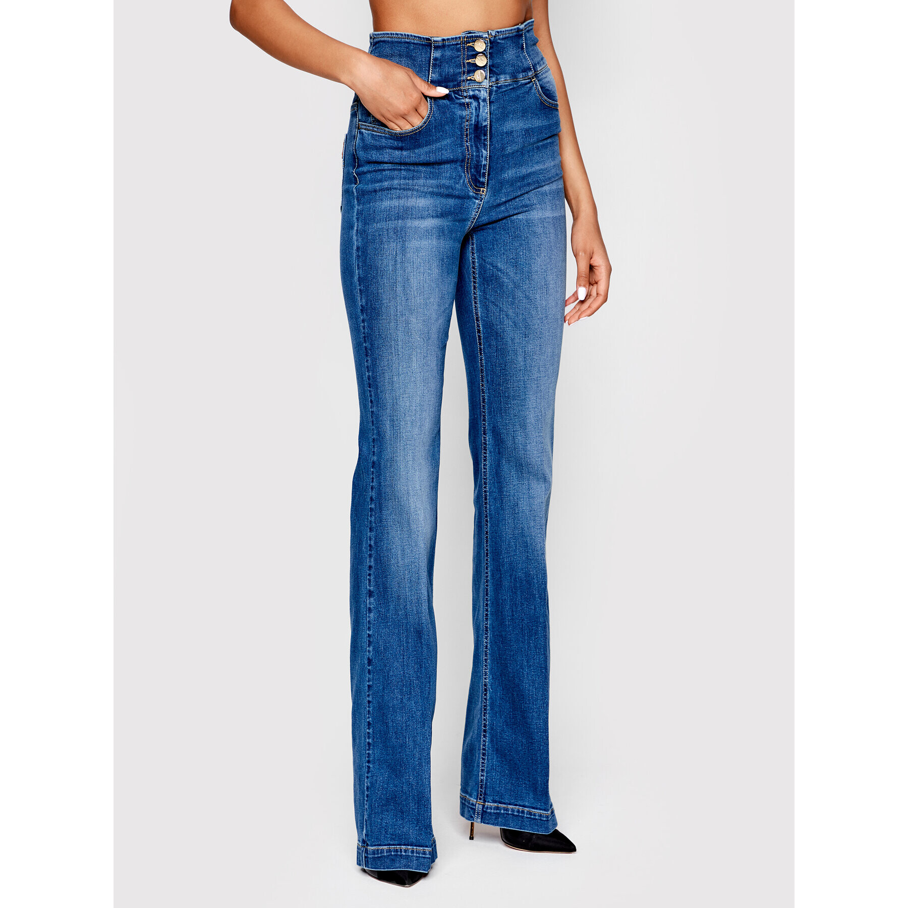 Elisabetta Franchi Дънки PJ-28S-21E2-V310 Син Slim Fit - Pepit.bg