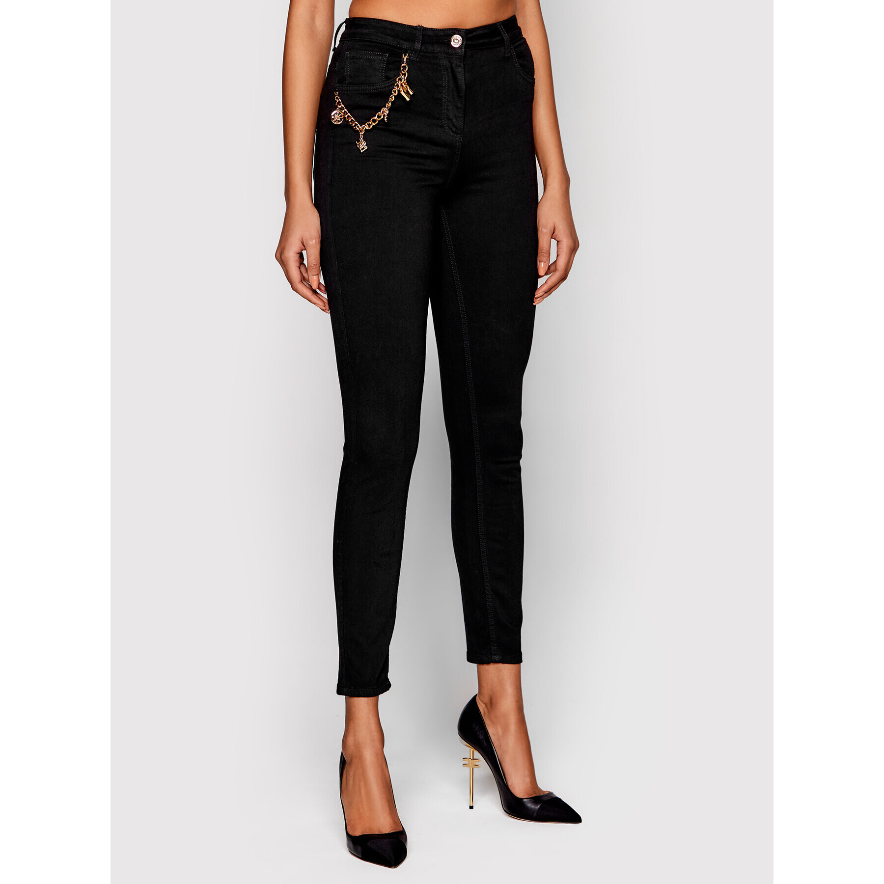 Elisabetta Franchi Дънки PJ-30S-21E2-V300 Черен Super Skinny Fit - Pepit.bg