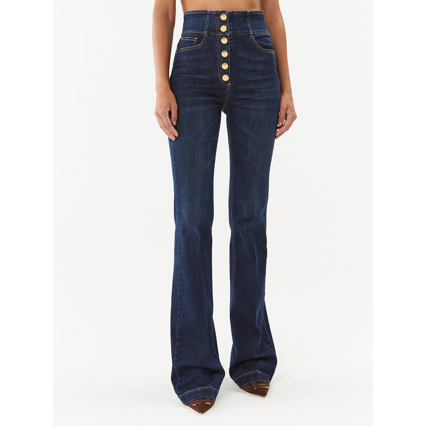 Elisabetta Franchi Дънки PJ-30S-36E2-V350 Тъмносин Regular Fit - Pepit.bg